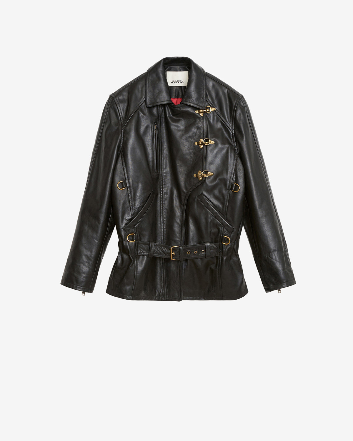Caitlyn biker style leather jacket - Black - Woman - 5