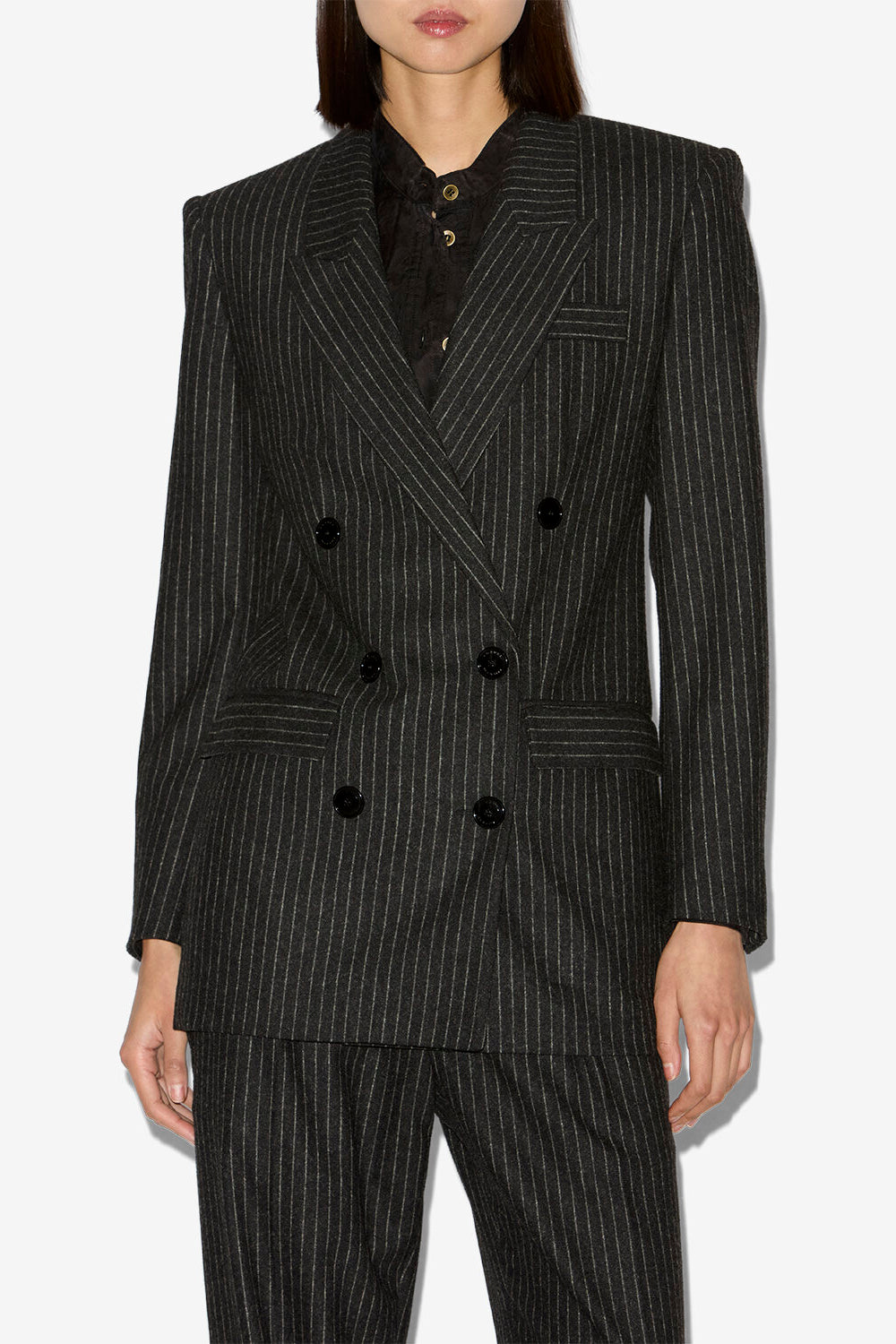 Chaqueta de traje jevima de lana virgen - Anthracite - Woman - 4