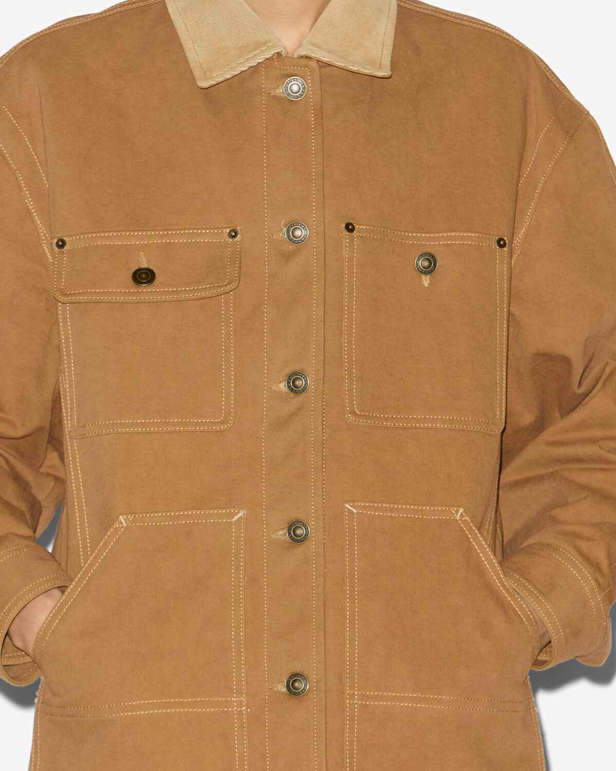 Ninon 면 워크웨어 재킷 - Cognac - Woman - 2