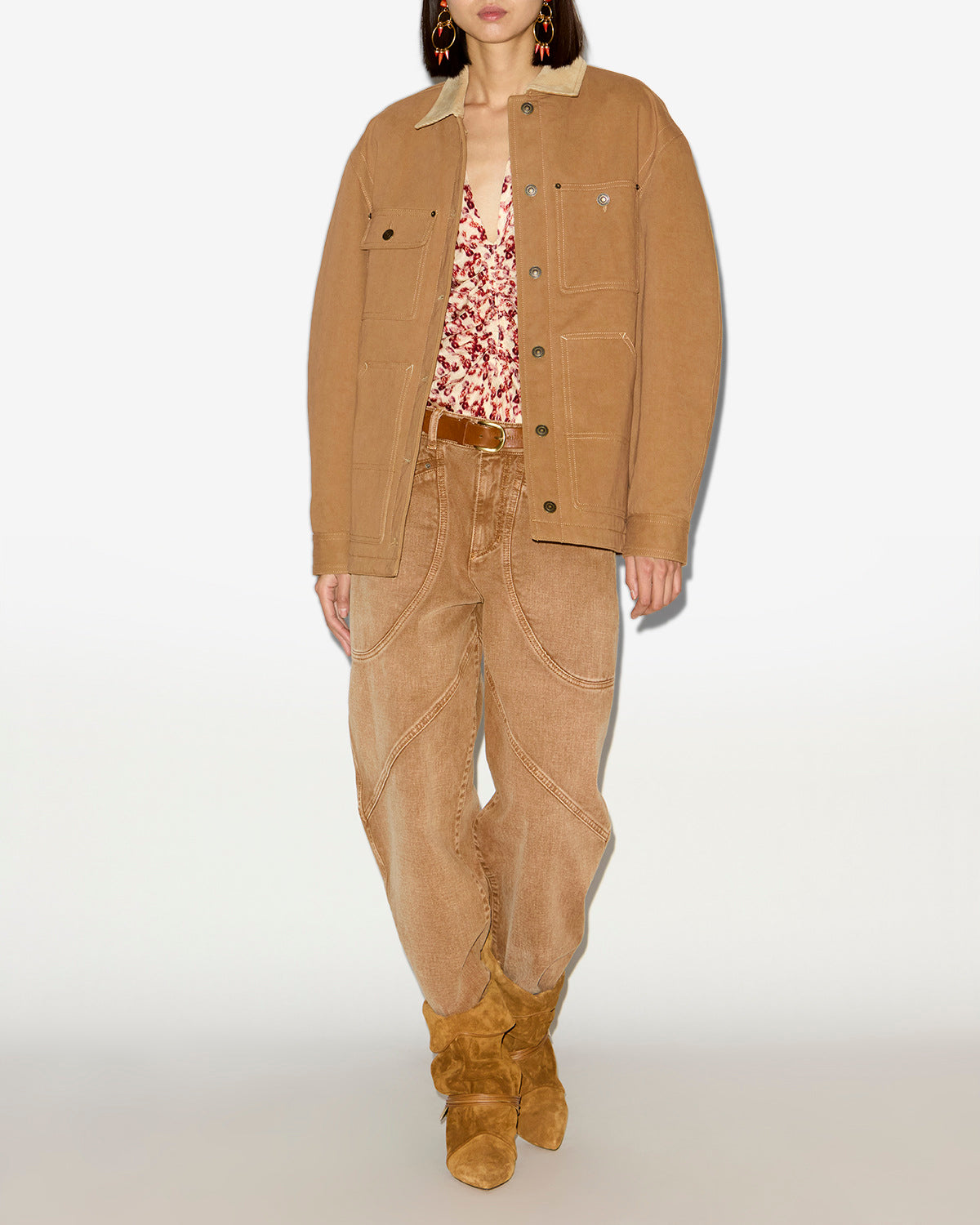 Ninon 면 워크웨어 재킷 - Cognac - Woman - 1