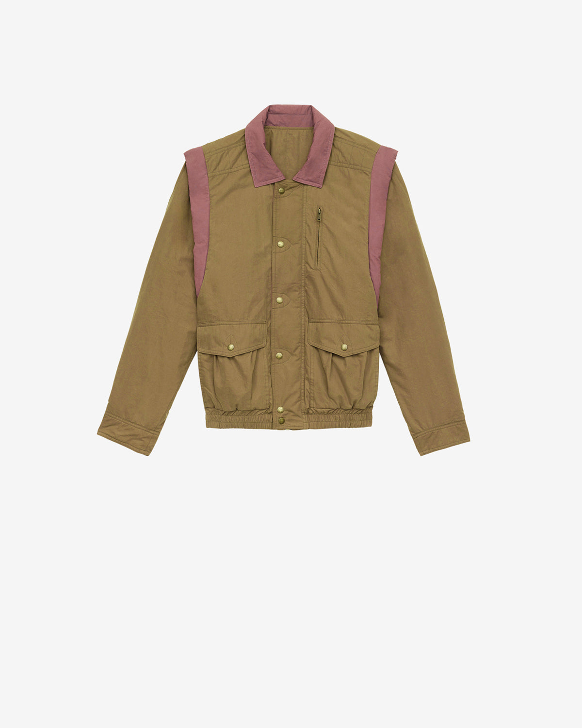 Dilwen plain-colored cotton jacket - Khaki - Man - 5