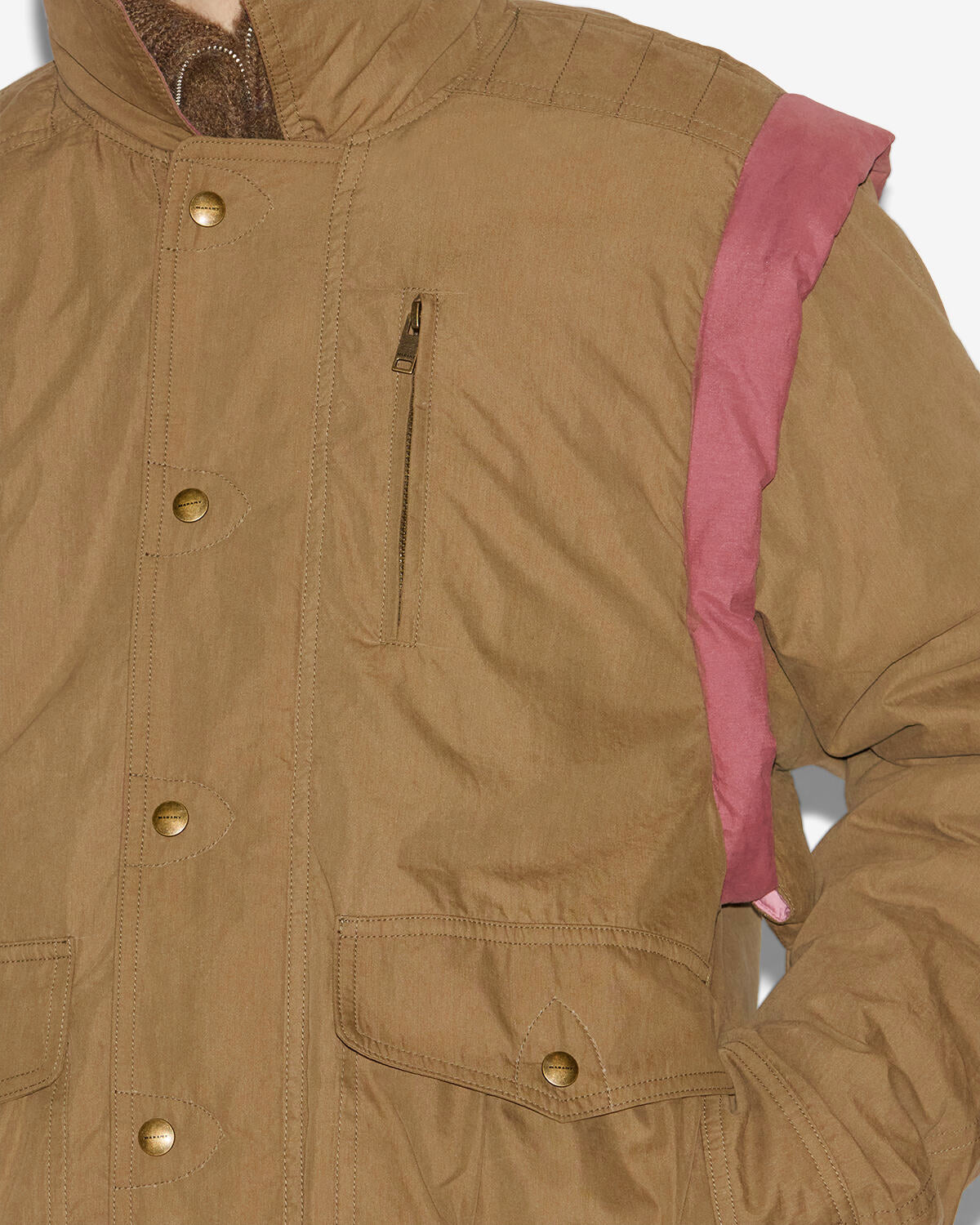 Dilwen plain-colored cotton jacket - Khaki - Man - 2