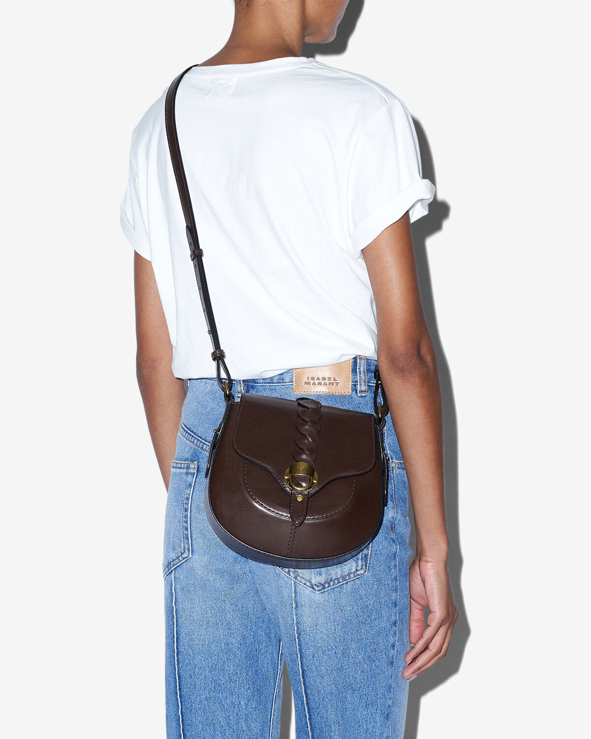 Borsa a tracolla altay small in pelle - Chocolate - Woman - 4