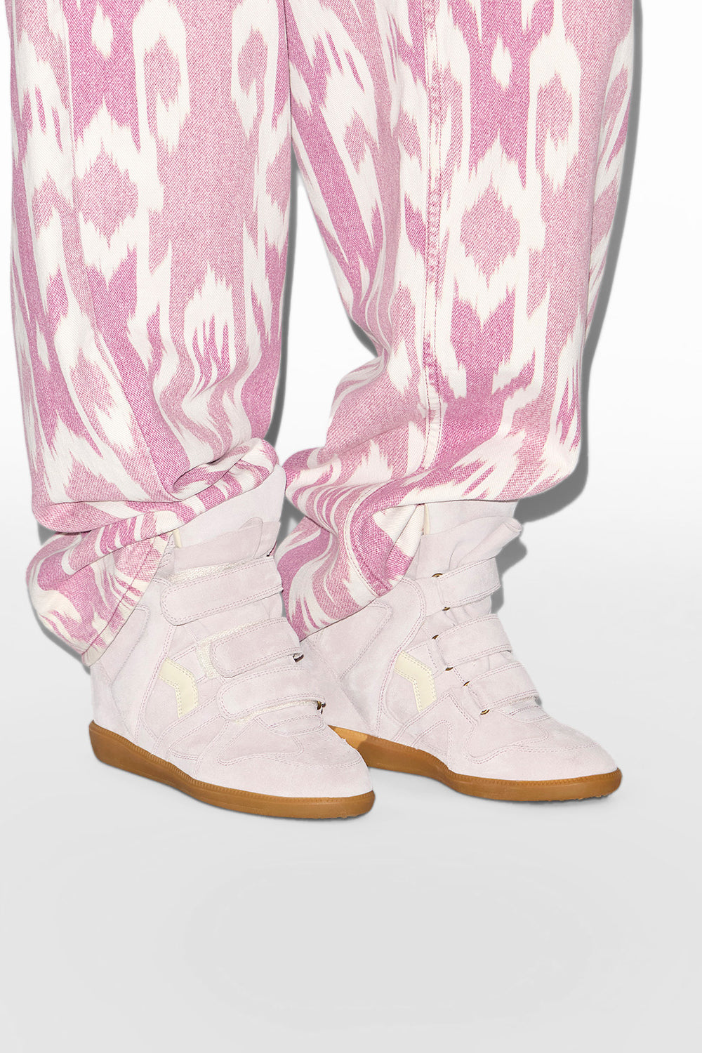Baskets compensées bekett en cuir - Rose pâle - Woman - 5