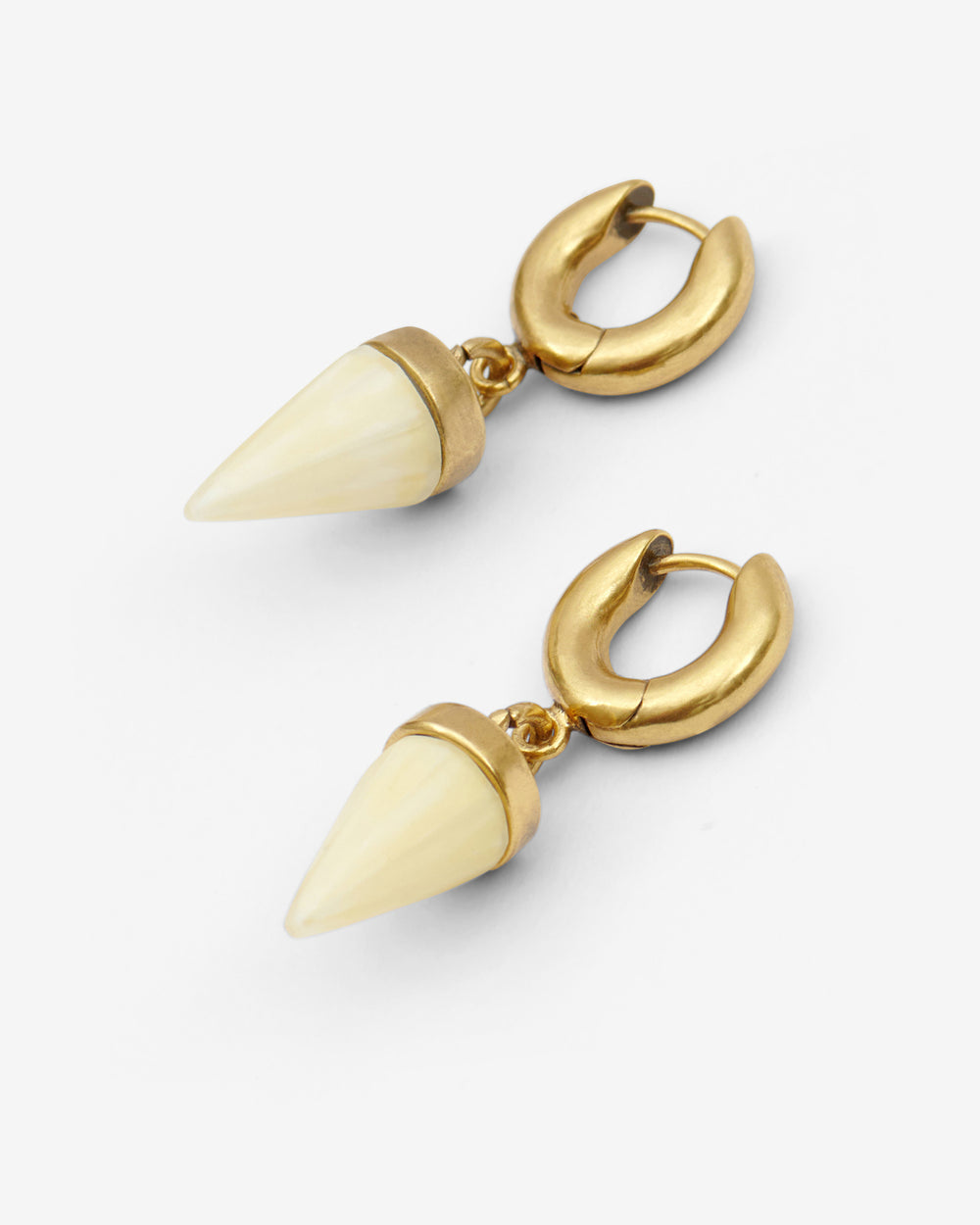 Be with you pendant earrings - Ecru-light brass - Woman - 3