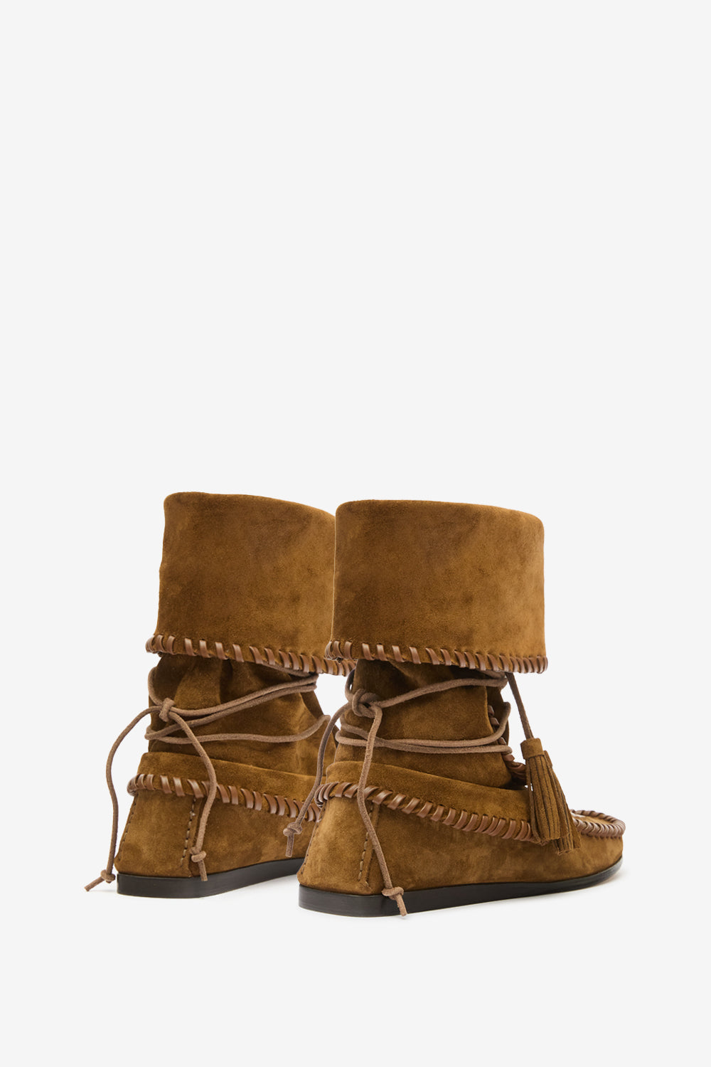 Winki braided leather boots - Cognac - Woman - 2