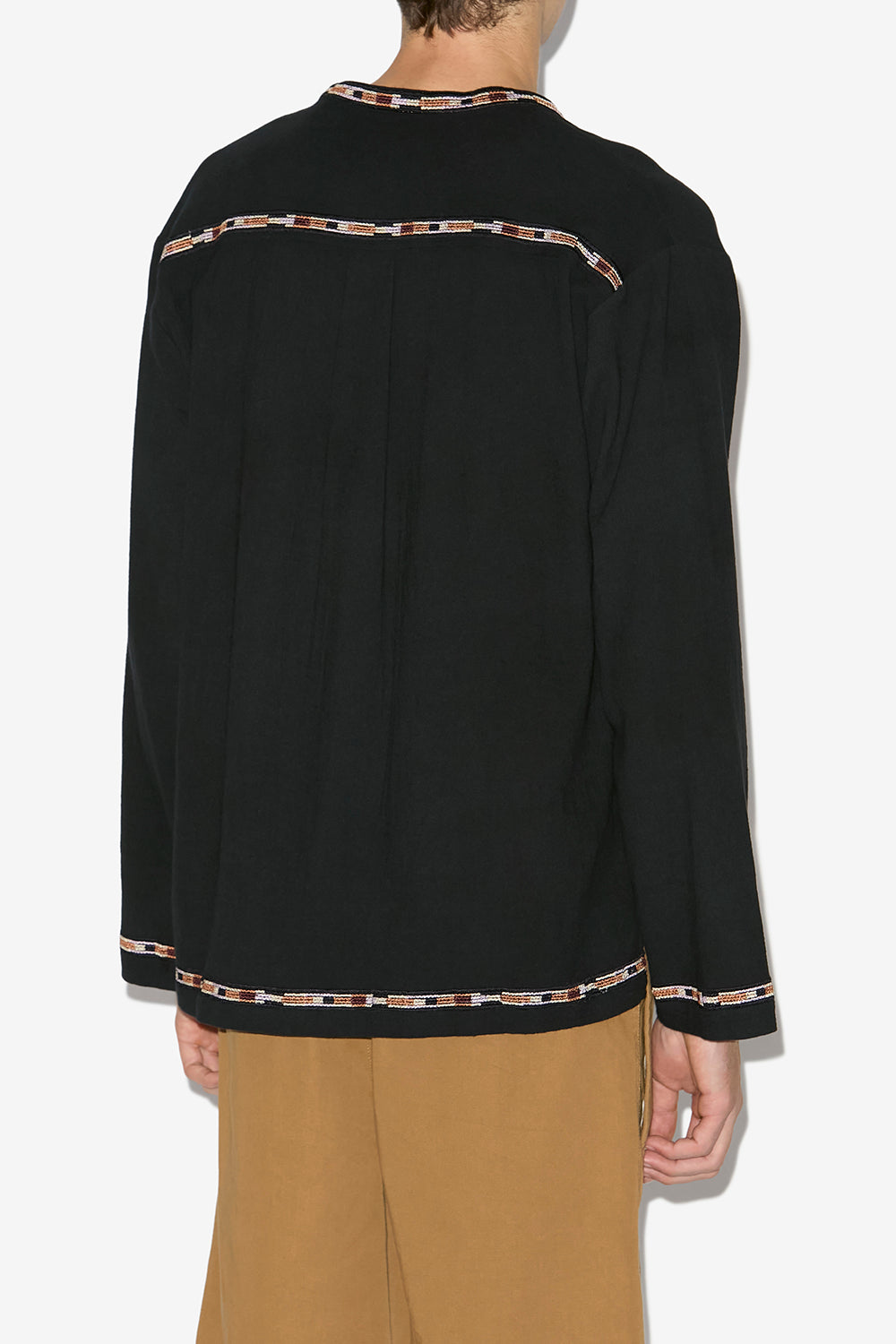 Blusa zelie de algodón bordado - Negro - Man - 5
