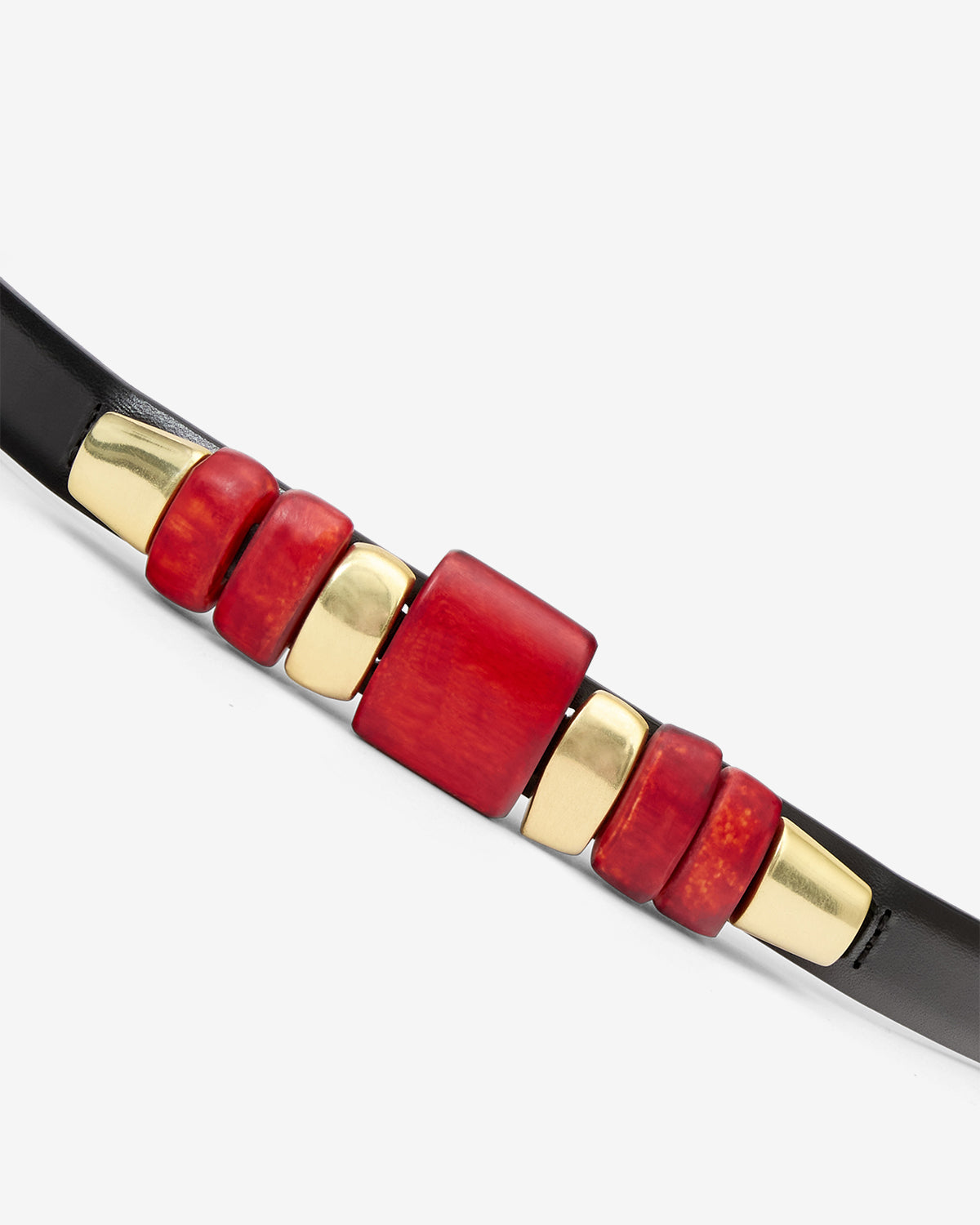 Schmuckgürtel raissa aus leder - Henna-light brass - Woman - 3