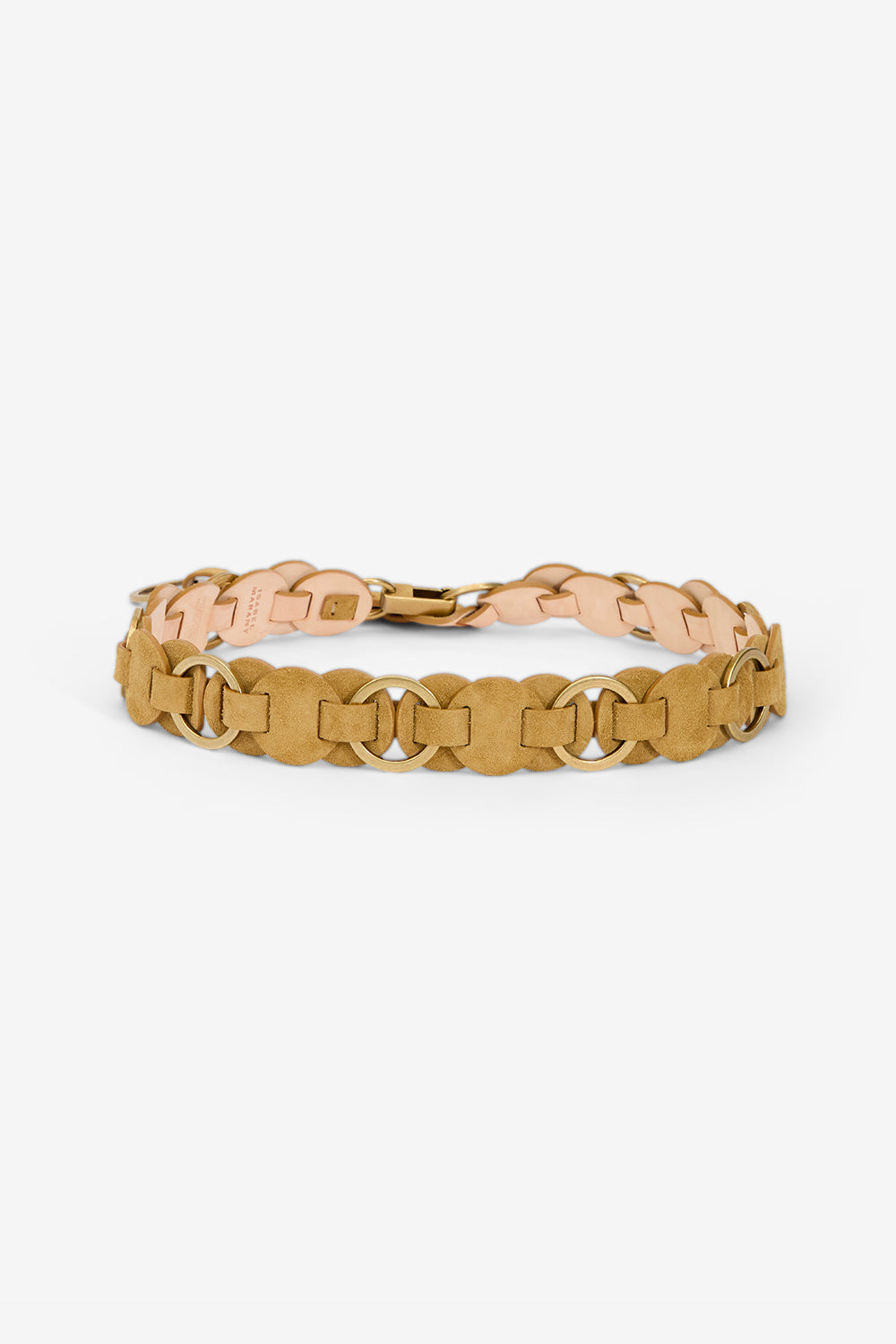 Gürtel lota aus veloursleder mit verschlungenen ringen - Beige - Woman - 2