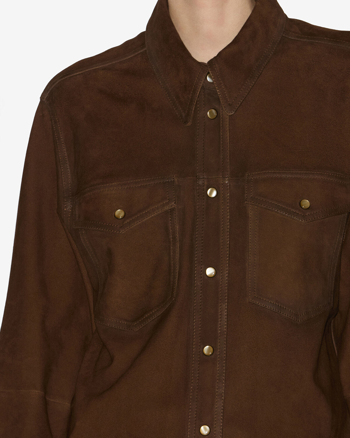 Camisa danisia de ante - Castaño - Woman - 2