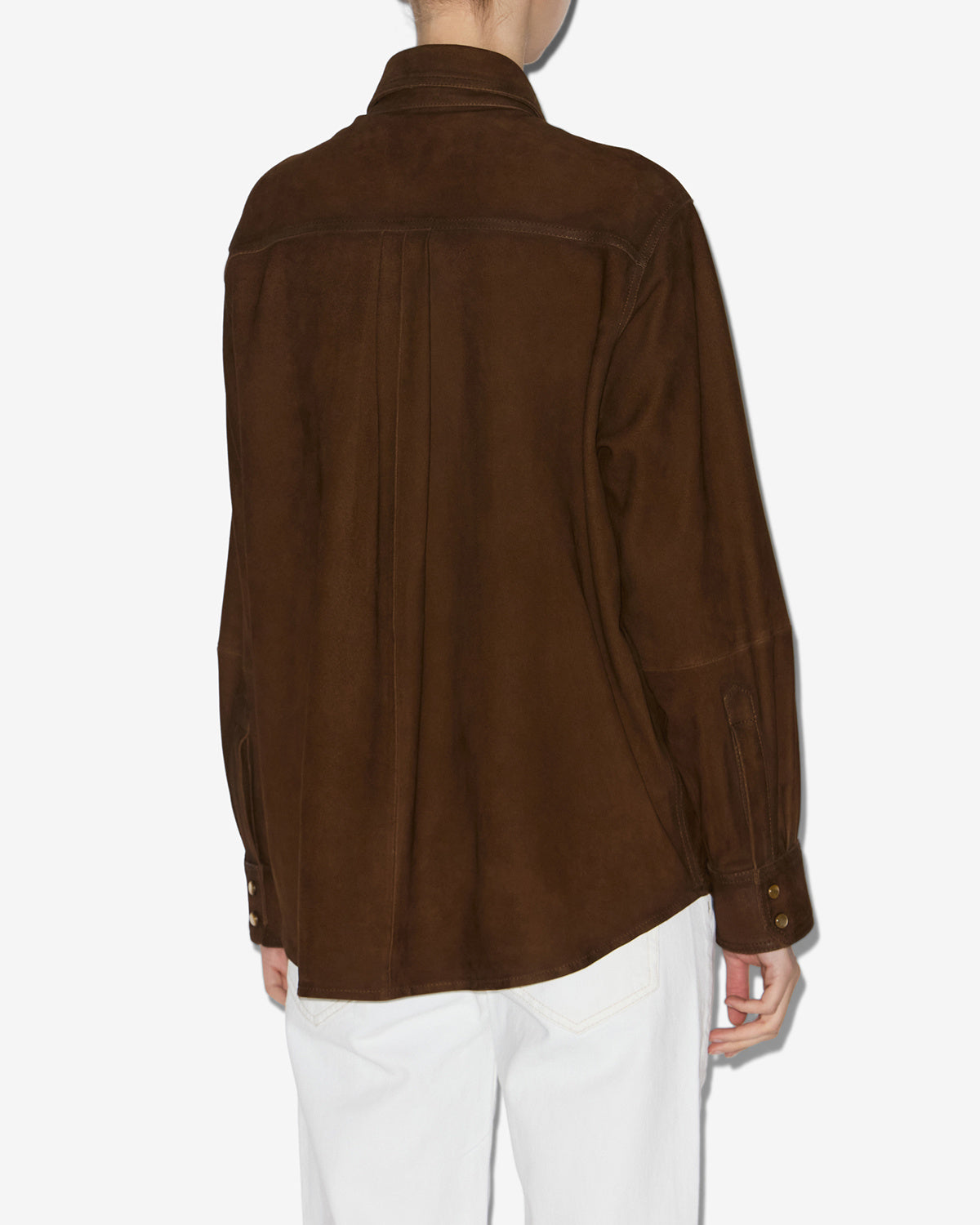 Camisa danisia de ante - Castaño - Woman - 4