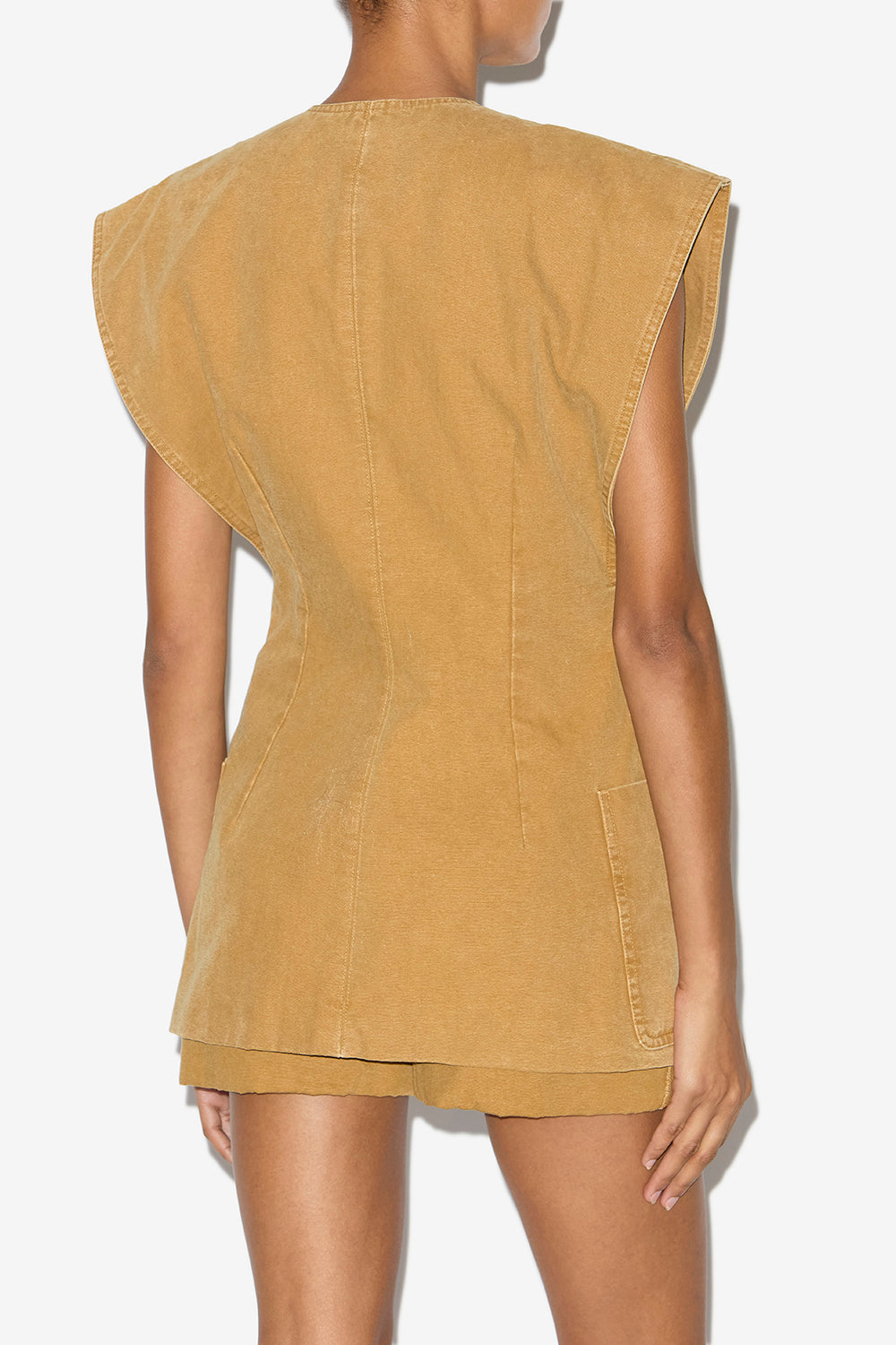 Falila sleeveless cotton cardigan - Caramel - Woman - 5