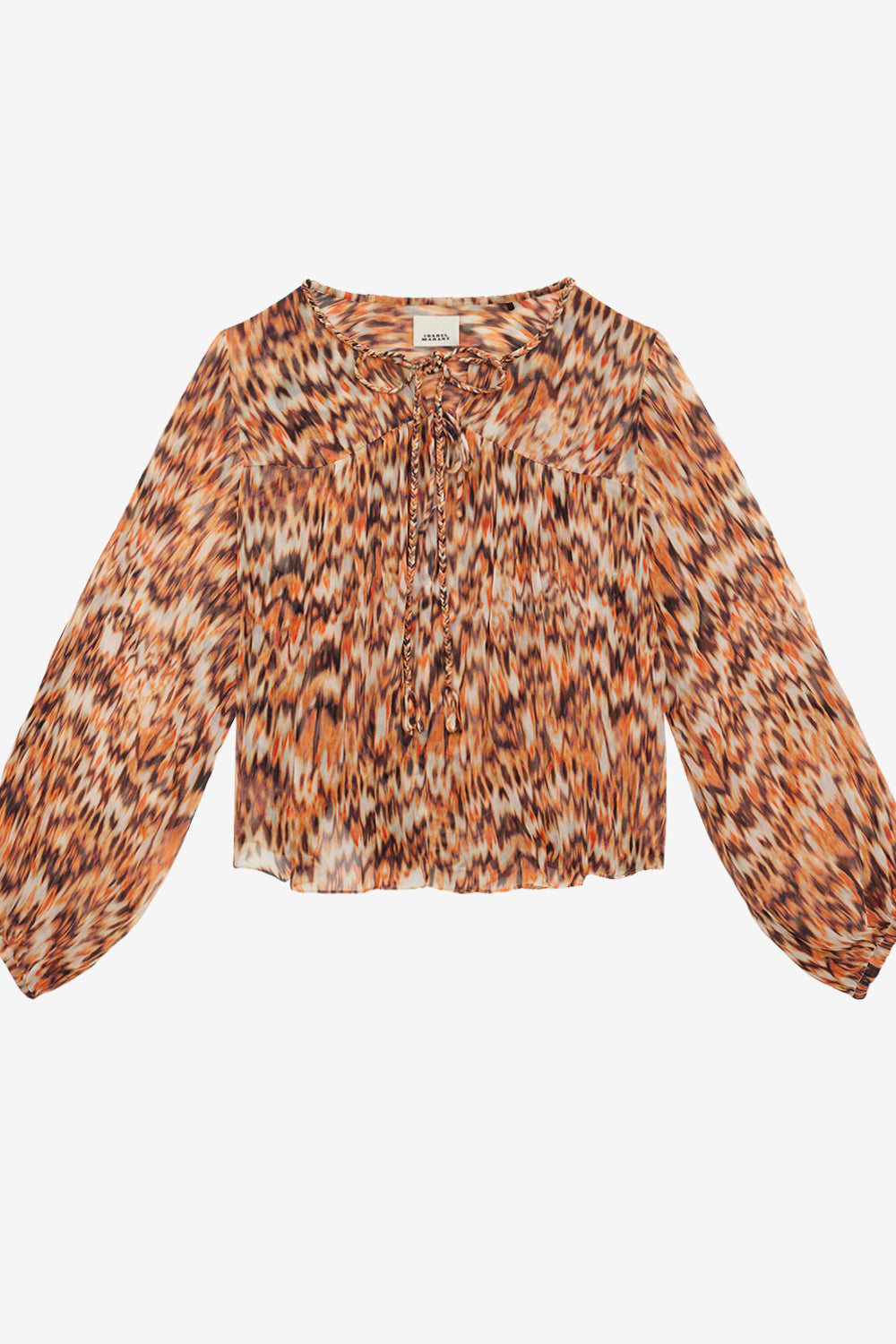 Ametissa plain silk blouse - Orange - Woman - 1