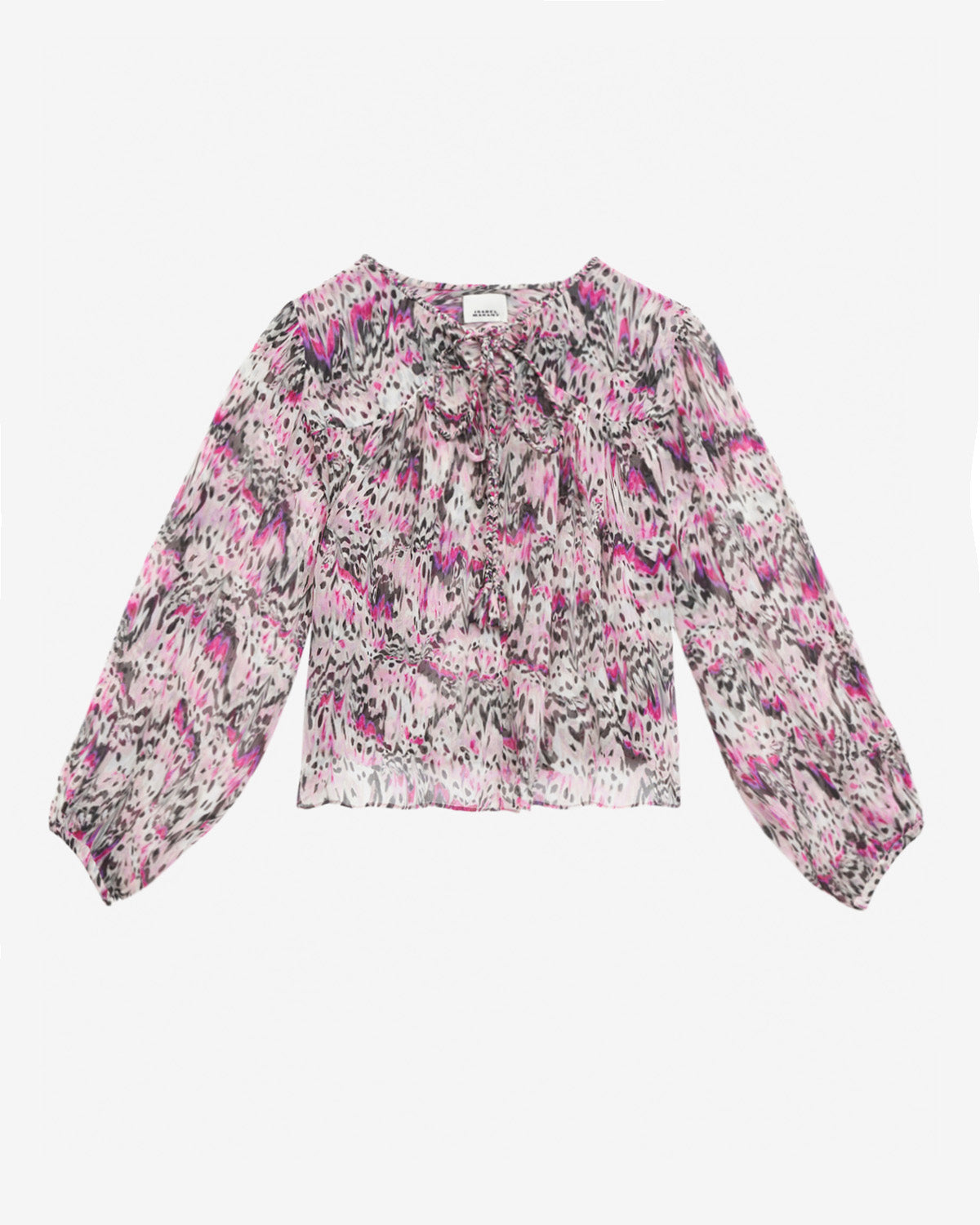 Bedruckte seidenbluse ametissa - Rosa - Woman - 5