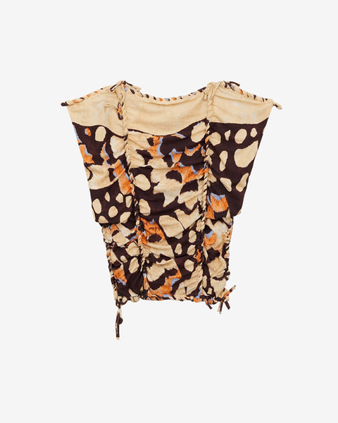 Tシャツ・カットソー Isabel Marant Relaxed-Fit Beige Top With Snake Print Design Isabel Marant Snakeskin-print T-shirt In Neutrals | ModeSens