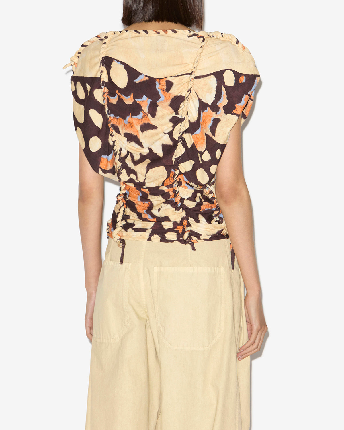 Zohra プリント＆編み込み入り ジャージー製 トップス - ベージュ - Woman - 4