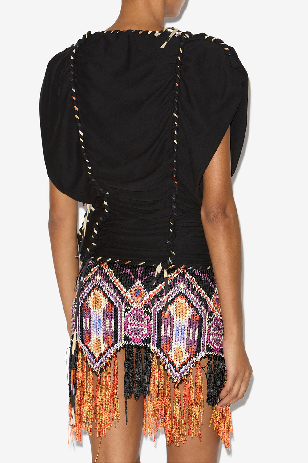 Zohra 브레이드 저지 탑 - 검은색 - Woman - 5