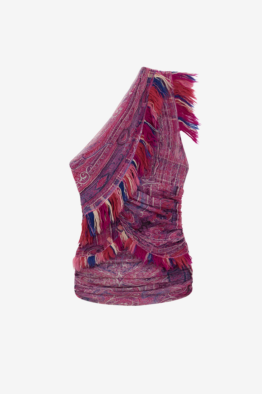 Devona asymmetrical printed tulle top - Pink - Woman - 1