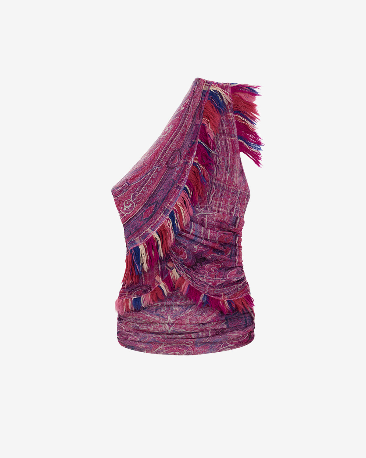 Devona asymmetrical printed tulle top - Pink - Woman - 5