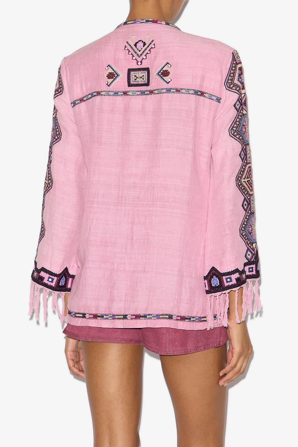 Blusa zelda de seda matka bordada - Antique pink - Woman - 5