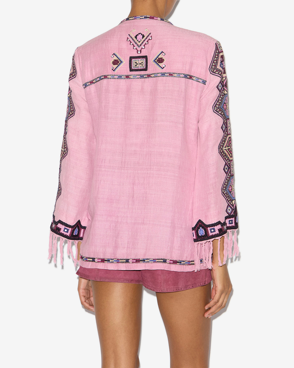Blusa zelda de seda matka bordada - Antique pink - Woman - 4