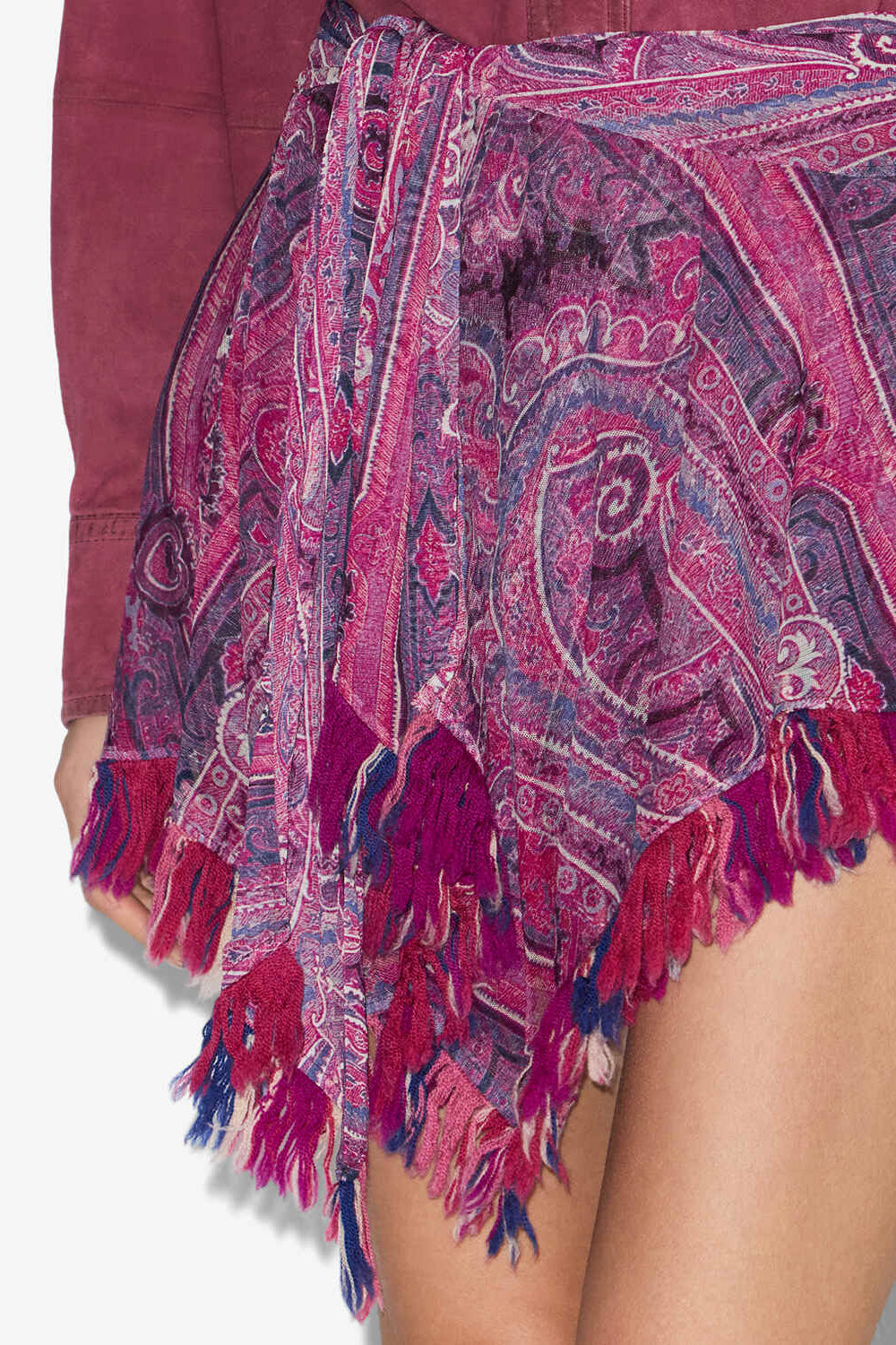 Jupe drapée dova en tulle élastique imprimé - Rose - Woman - 3