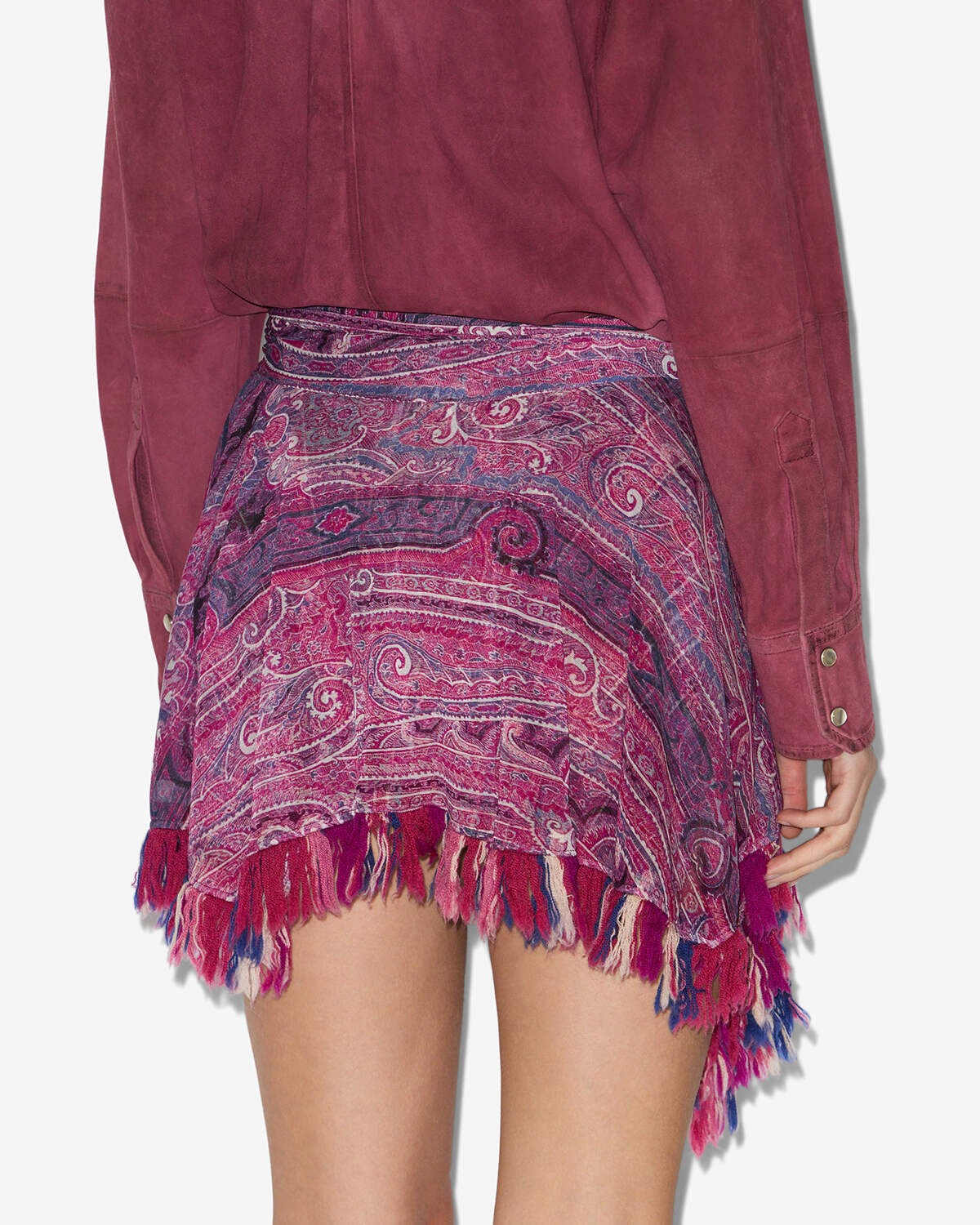 Jupe drapée dova en tulle élastique imprimé - Rose - Woman - 4