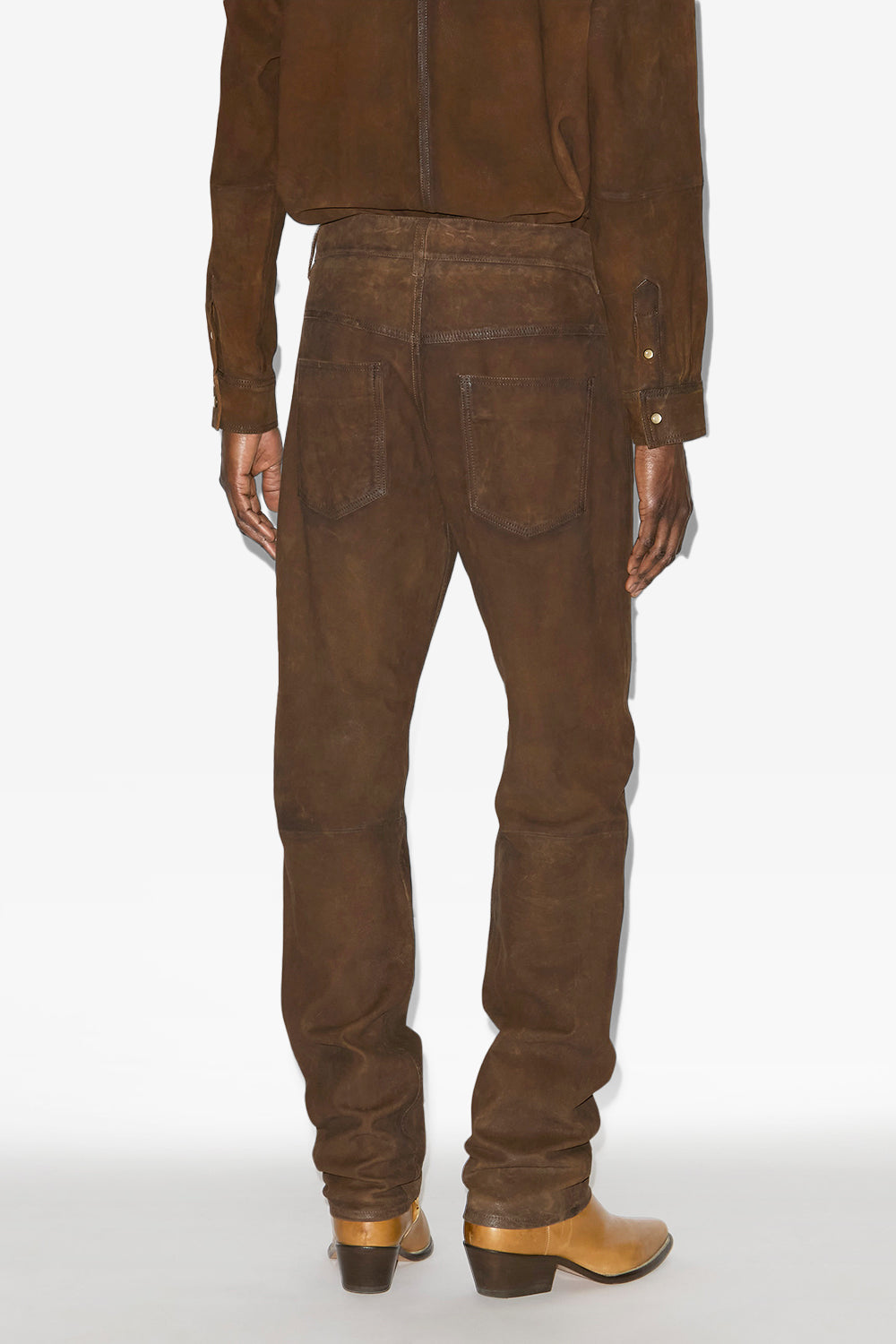 Lewys suede leather pants - Brown - Man - 5