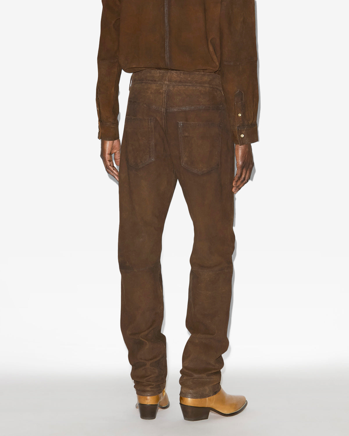 Lewys suede leather pants - Brown - Man - 4