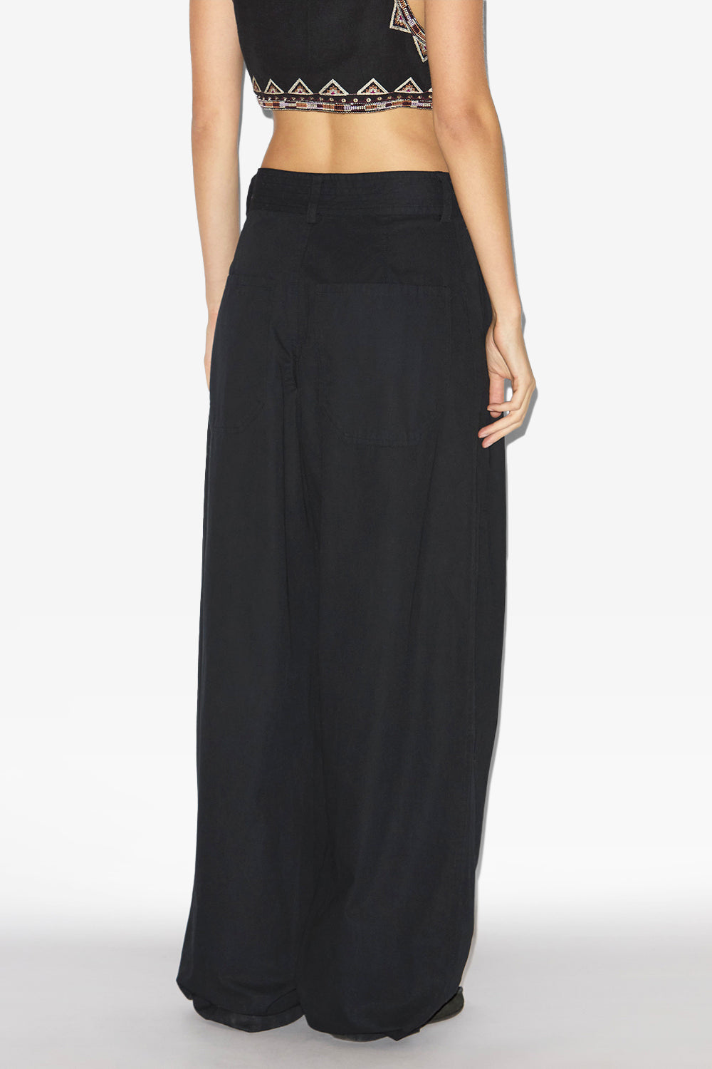 Pantalon loose inaya à fronces - Noir - Woman - 5