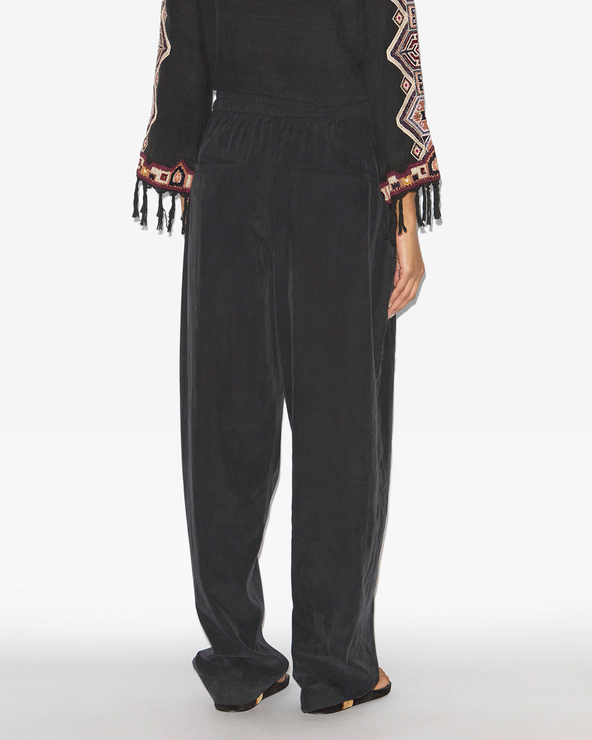 Hectorina gathered technical fabric pants - Black - Woman - 4