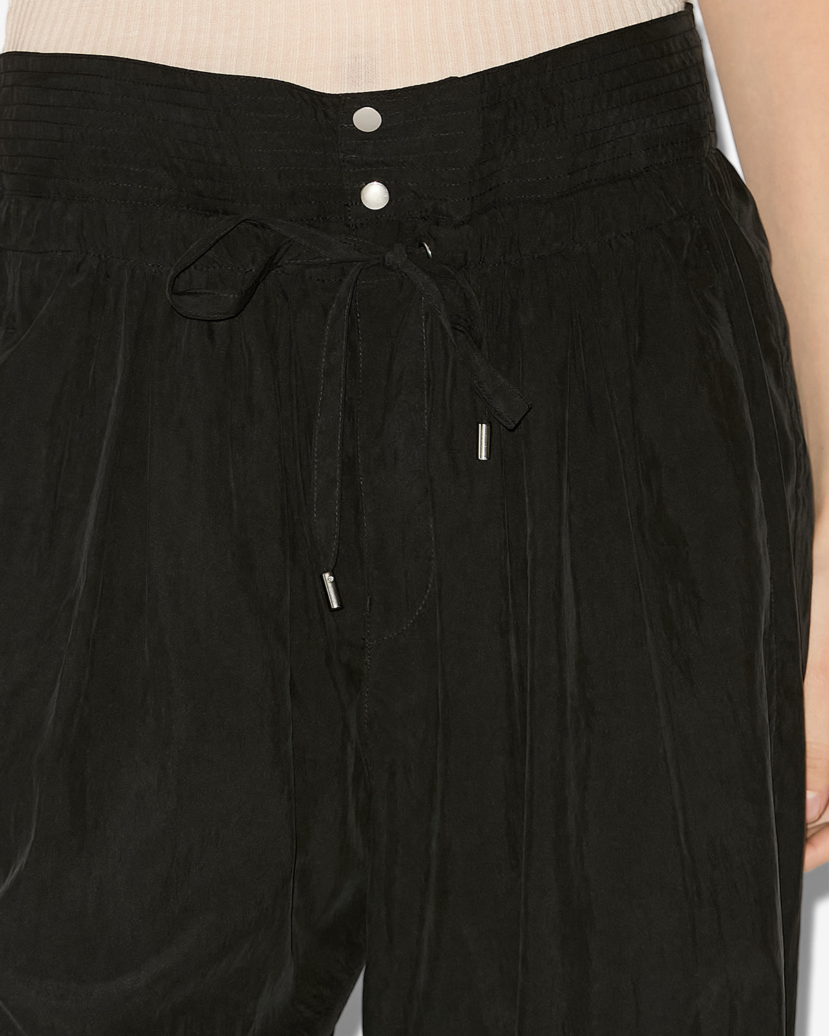 Gleenaf 프린지 디테일 스트레이트 팬츠 - 검은색 - Woman - 2