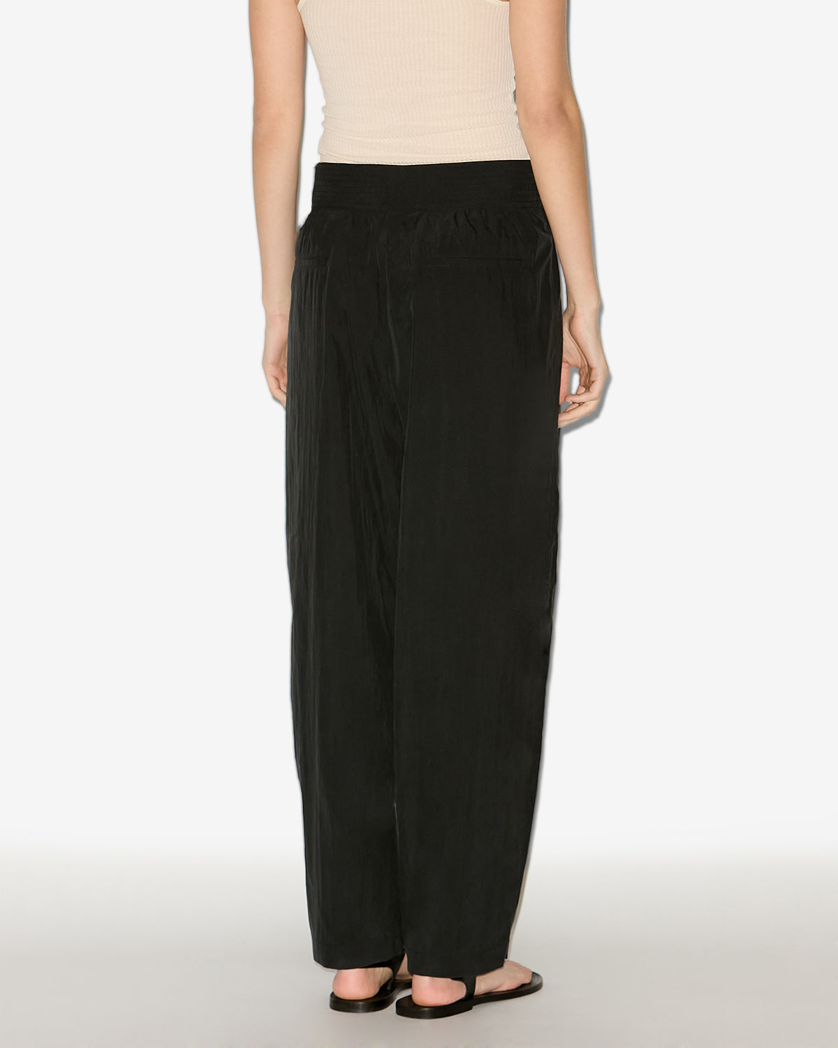 Gleenaf 프린지 디테일 스트레이트 팬츠 - 검은색 - Woman - 4