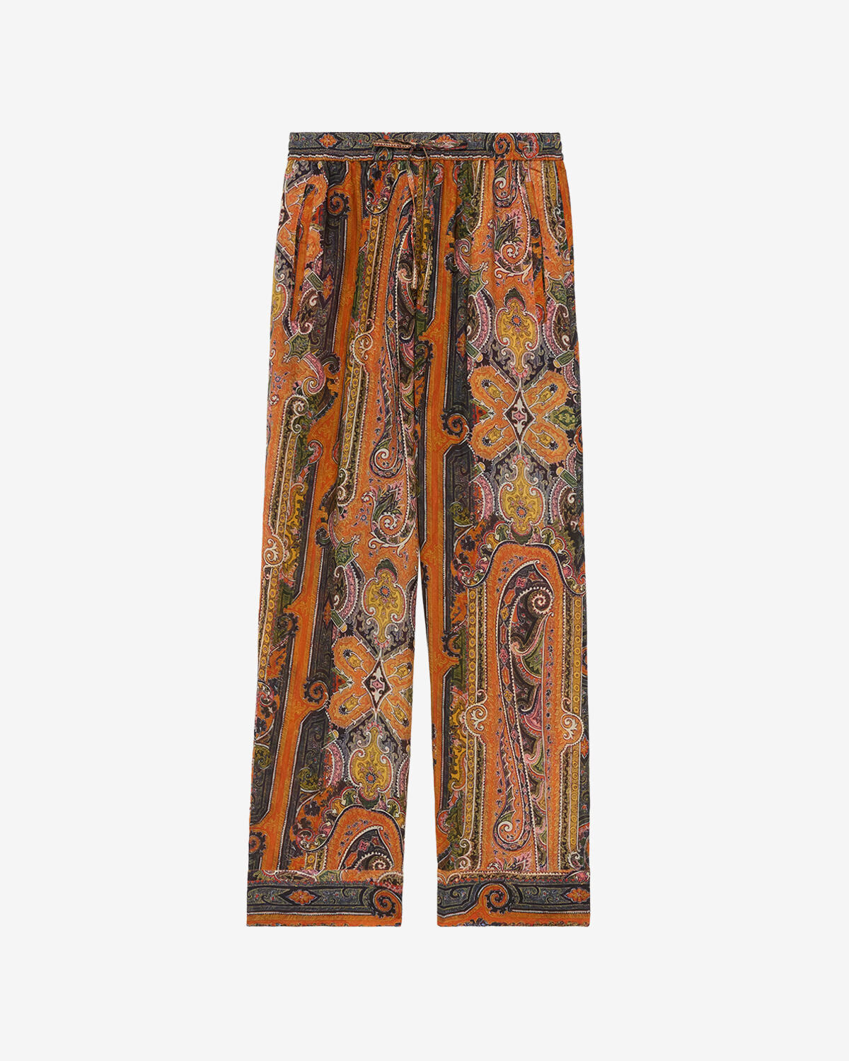 Pantalón sydna de seda estampada - Naranja - Woman - 5