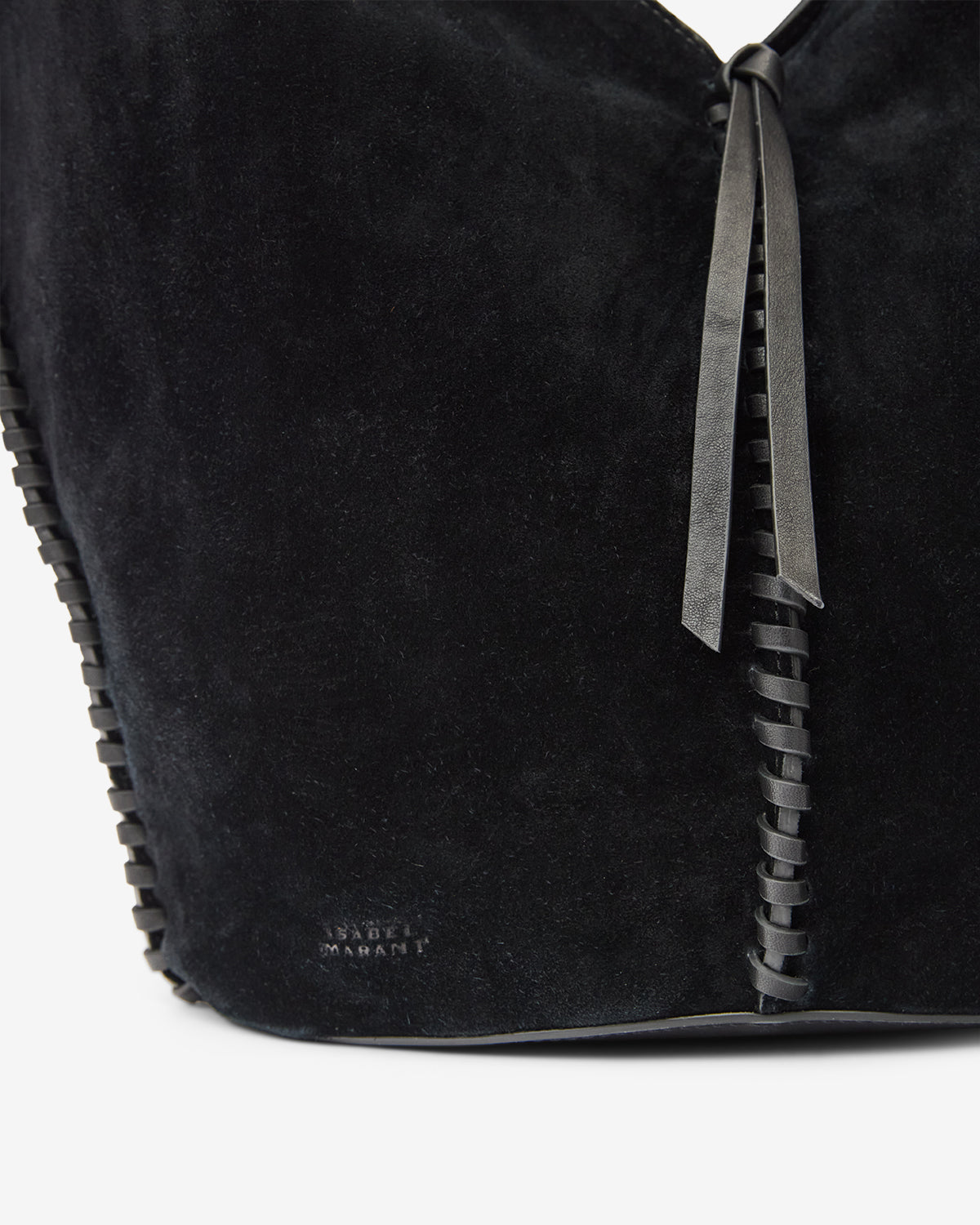 Tampa suede leather tote bag - Black - Woman - 3