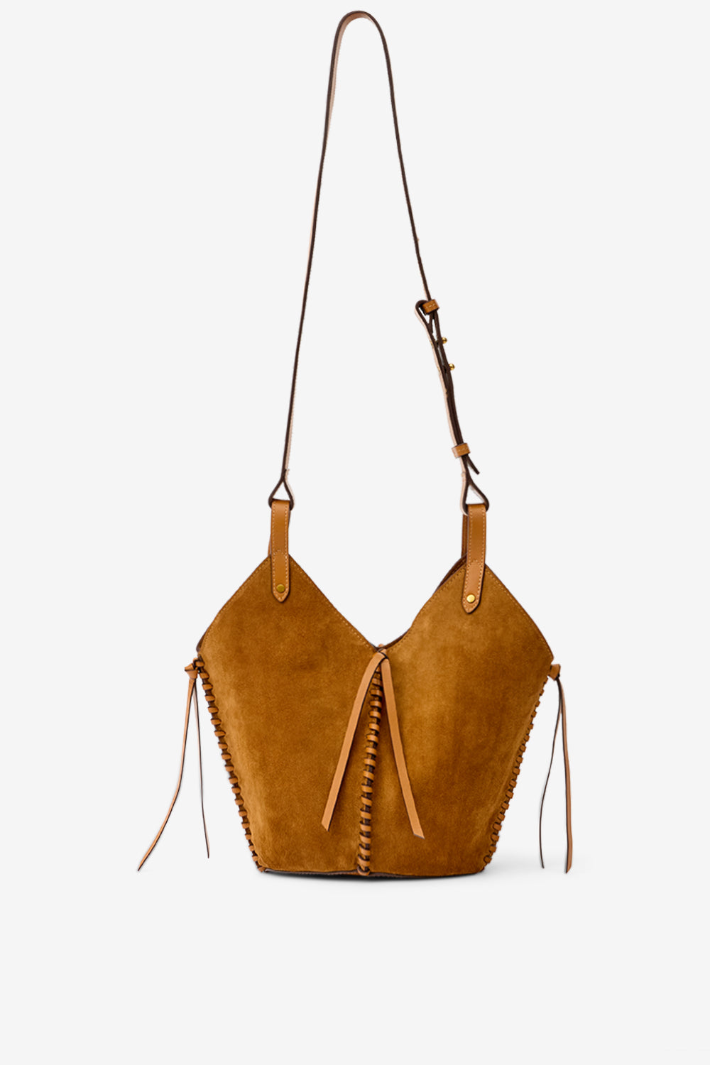 Bolso bombonera tampa mini de ante - Cognac - Woman - 3