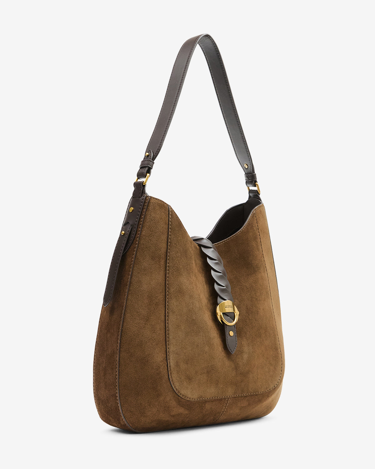 Altay Hobo bag in suede Woman bronze | ISABEL MARANT Official