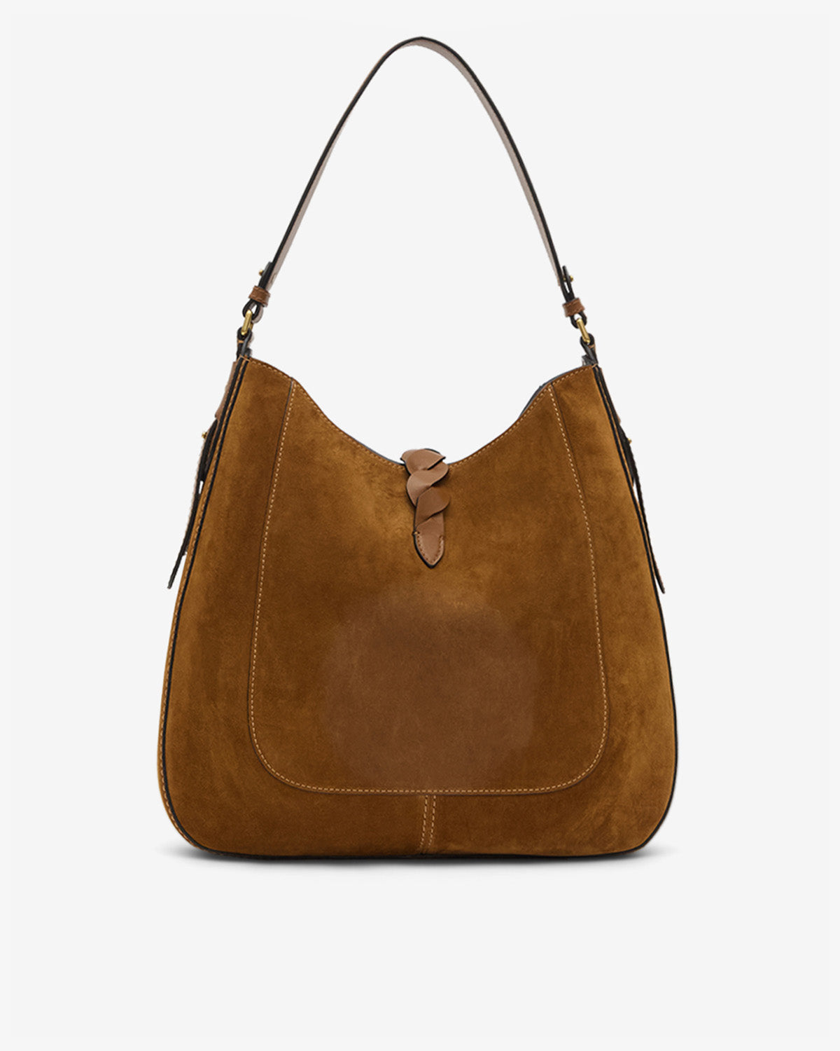 Altay hobo suede calfskin leather bag - Cognac - Woman - 2