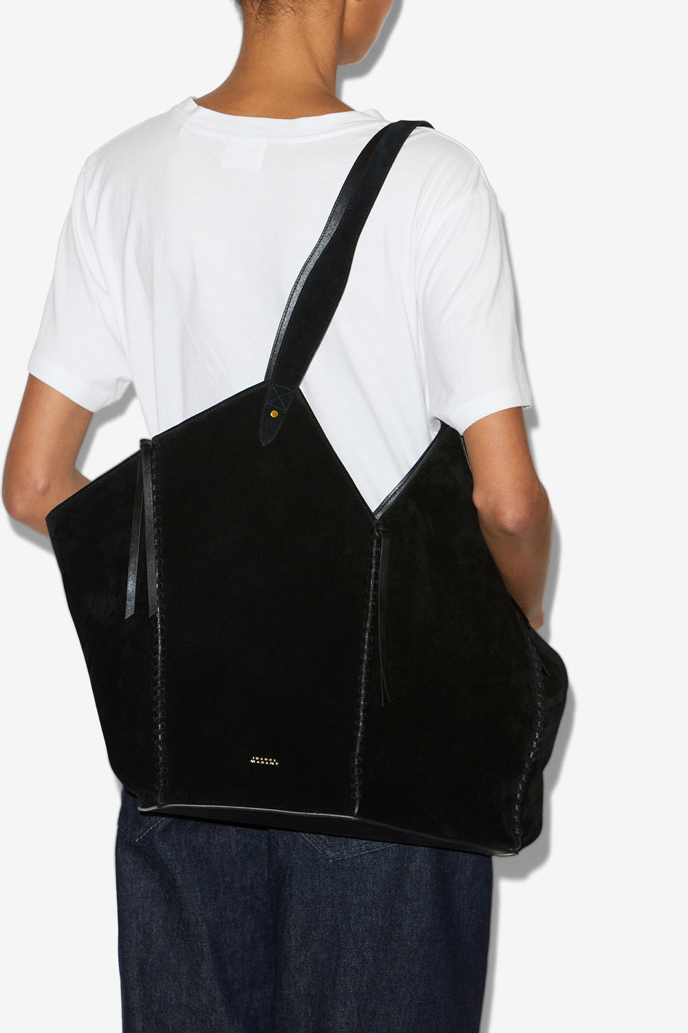 Sac cabas tampa en cuir velours - Noir - Woman - 4