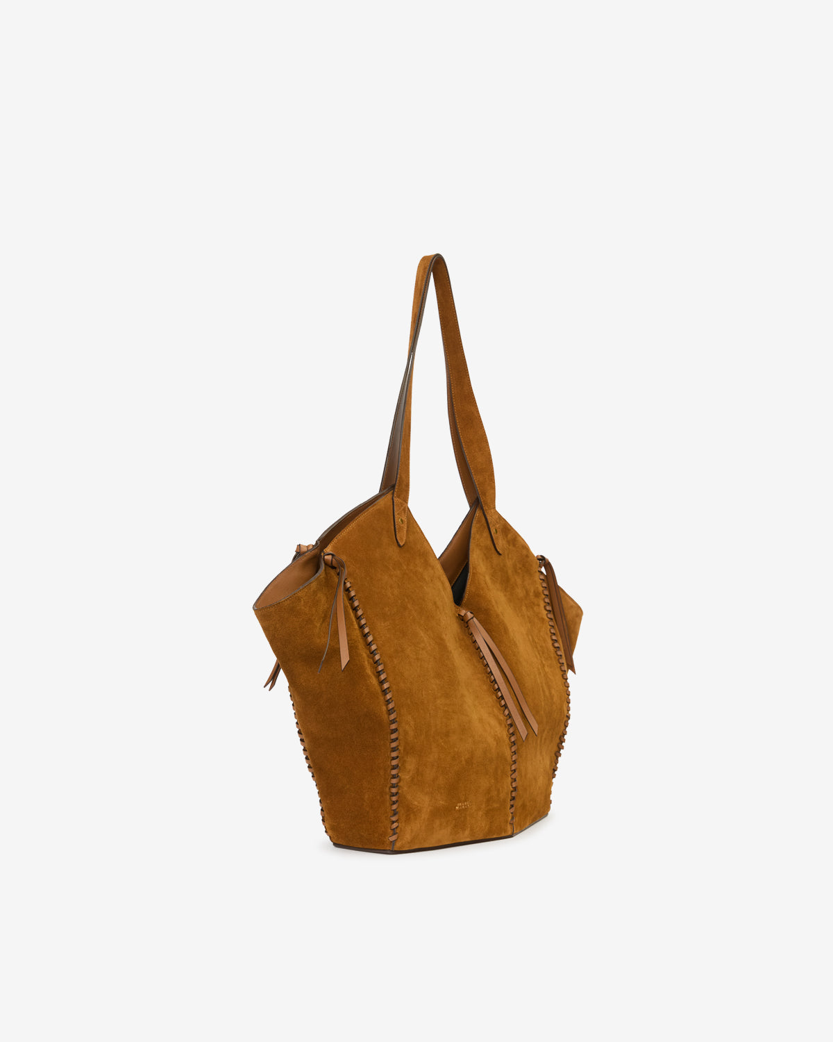 Bolso tote de ante - Cognac - Woman - 4