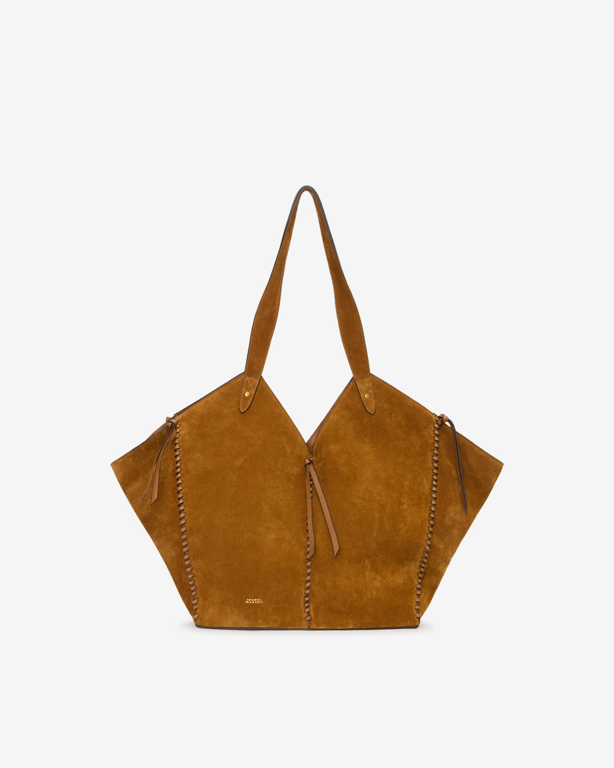 Bolso tote de ante - Cognac - Woman - 1