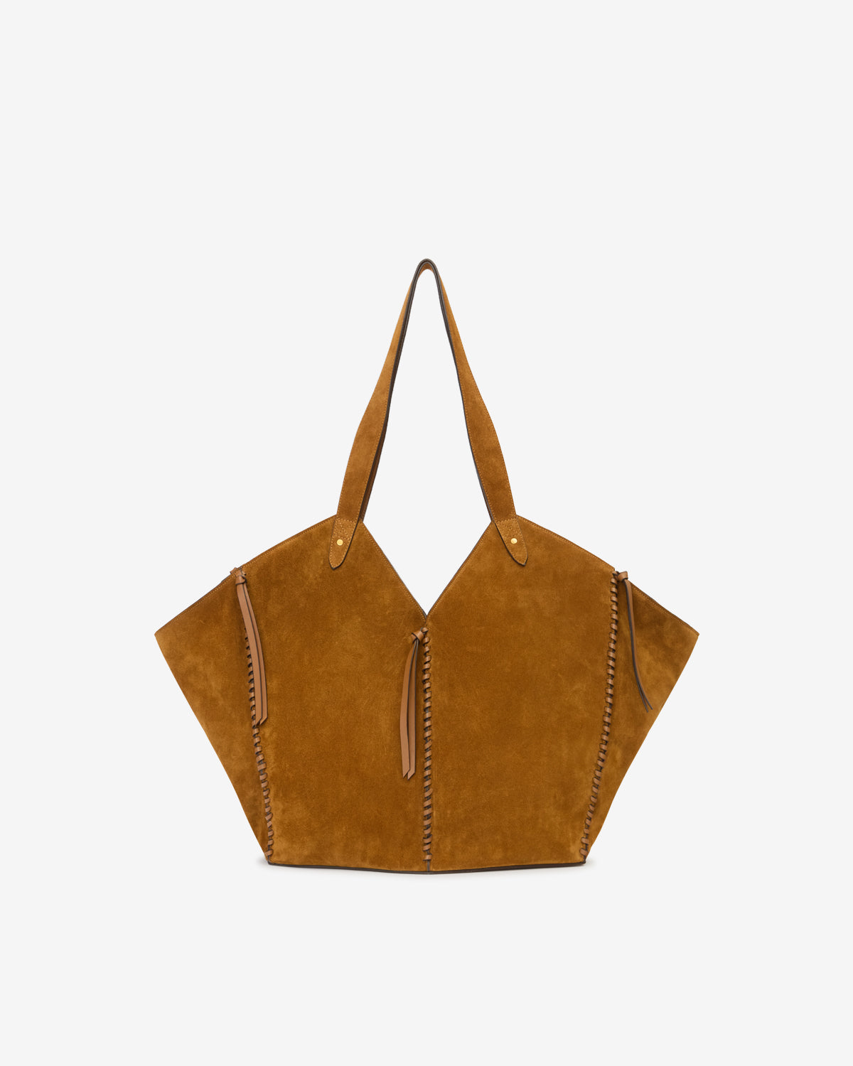 Bolso tote de ante - Cognac - Woman - 3