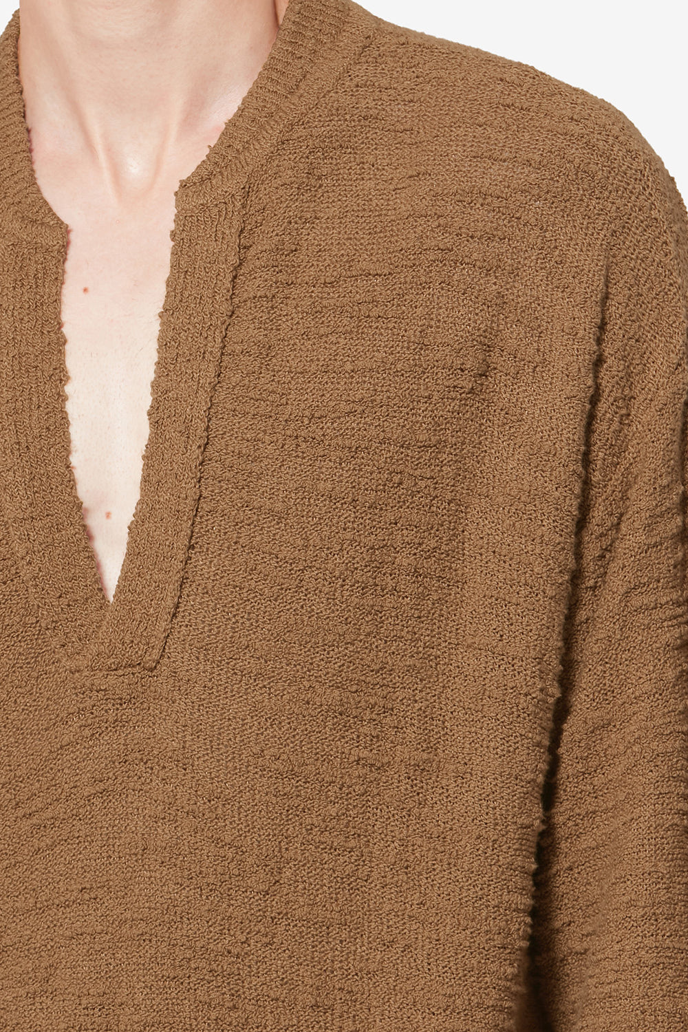 Arnold 질감 마감 니트 스웨터 - 청동 - Man - 3