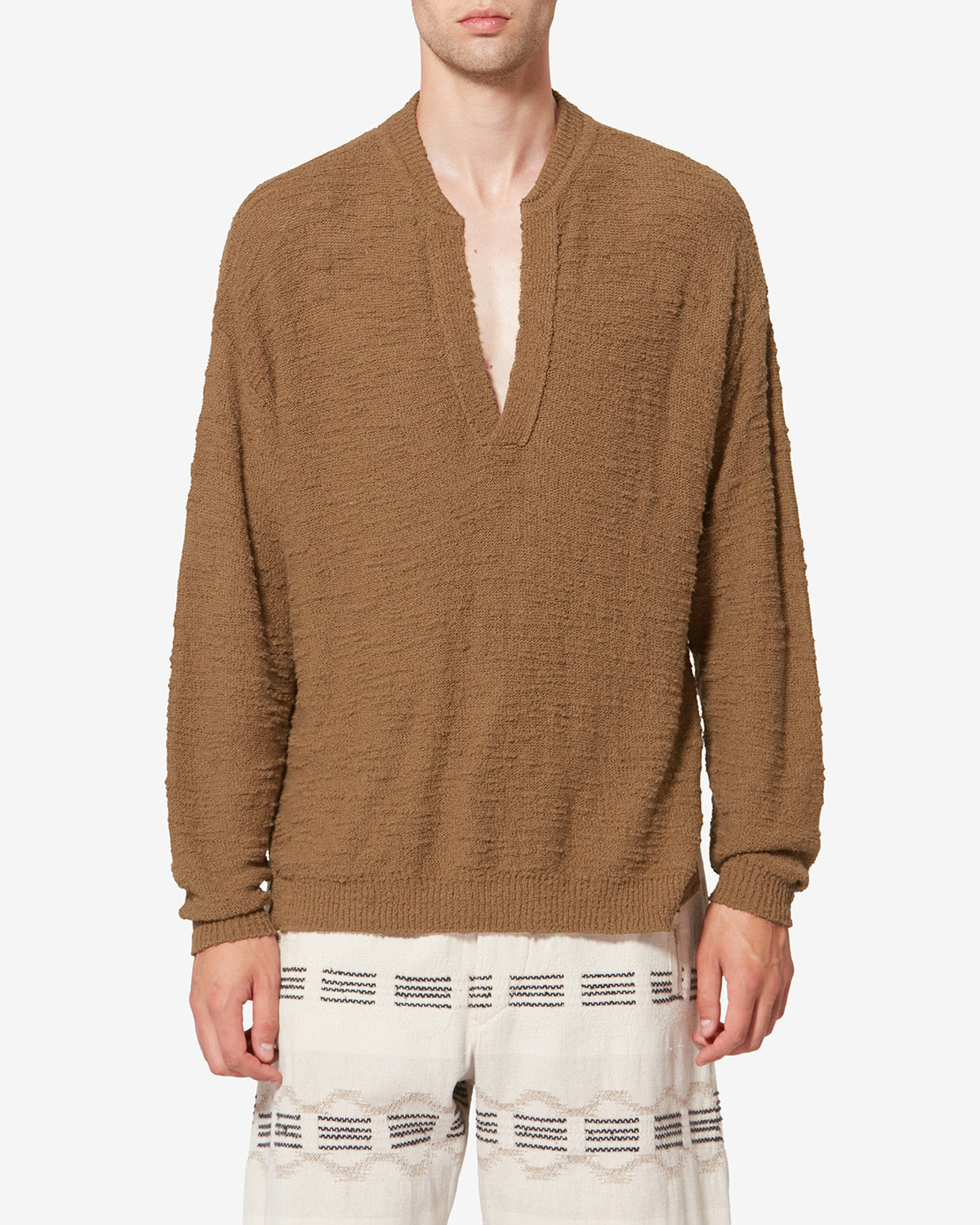 Arnold テクスチャーニット セーター - ブロンズ - Man - 3