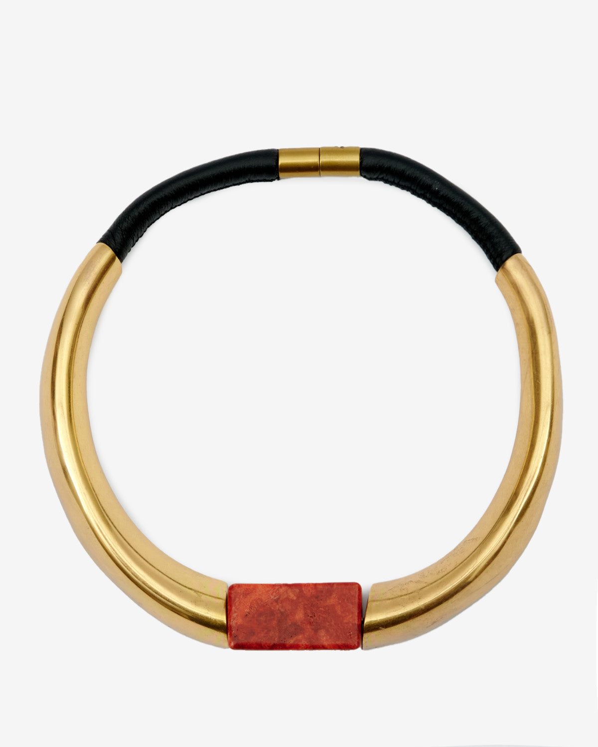 Noly necklace with stone - Orange-light brass - Woman - 1