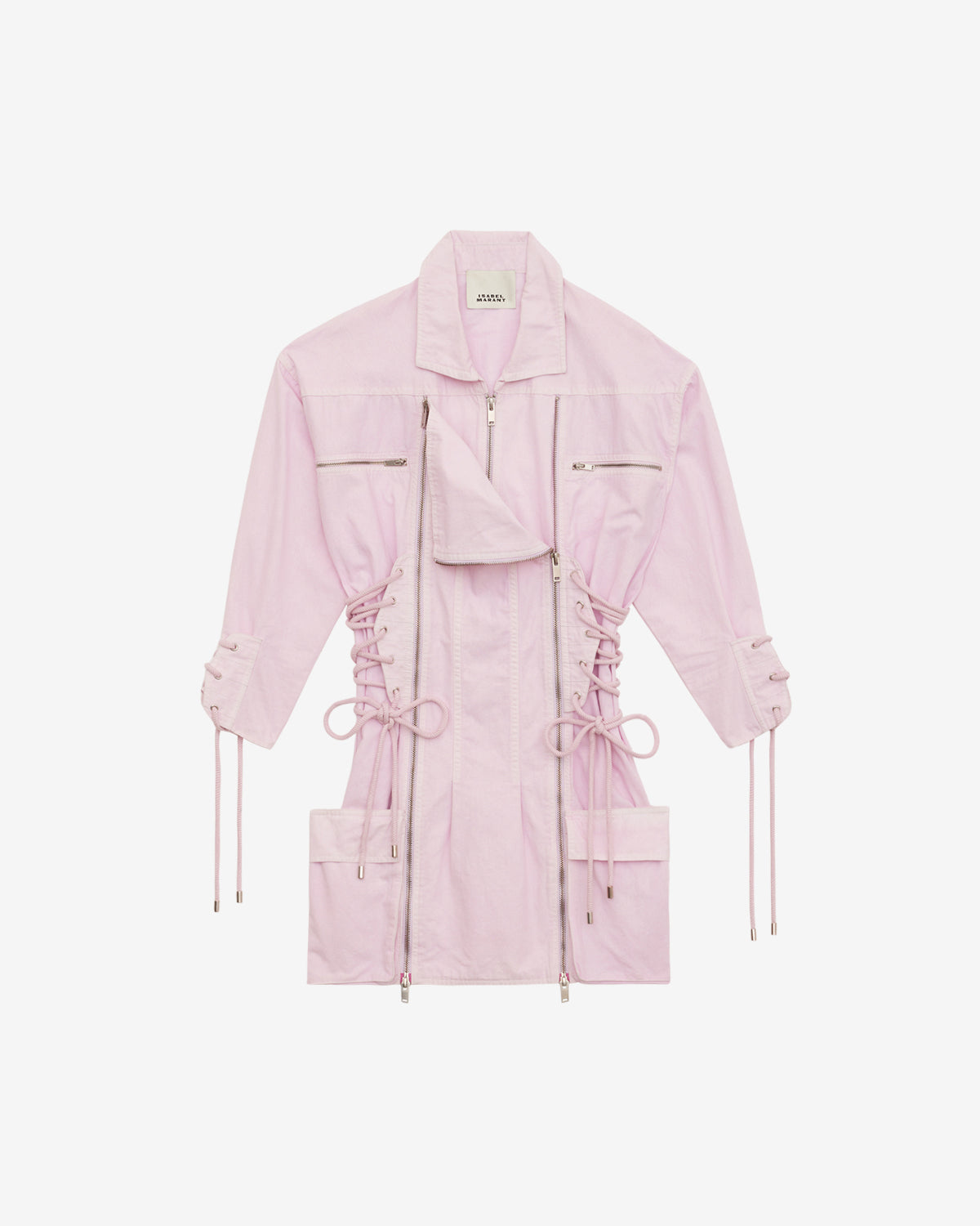 Robe courte izarra à laçages - Rose clair - Woman - 5