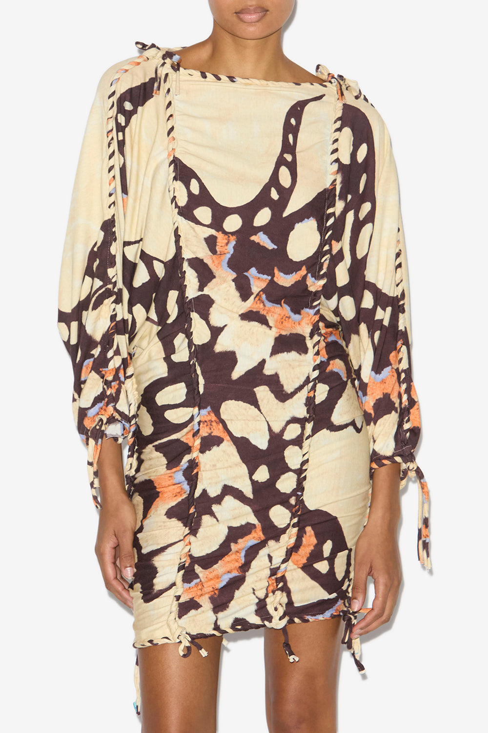 Abito zina in jersey intrecciato - Beige - Woman - 4