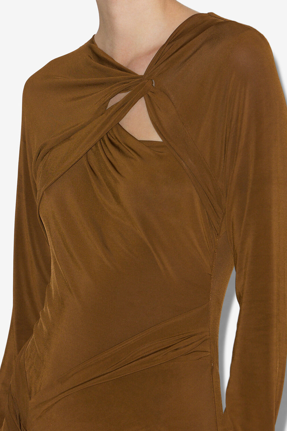 Robe longue evelina en jersey - Bronze - Woman - 3