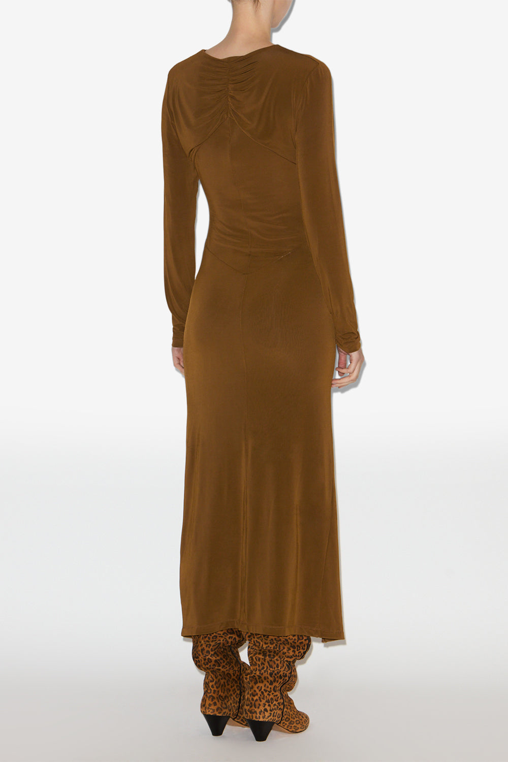 Robe longue evelina en jersey - Bronze - Woman - 4