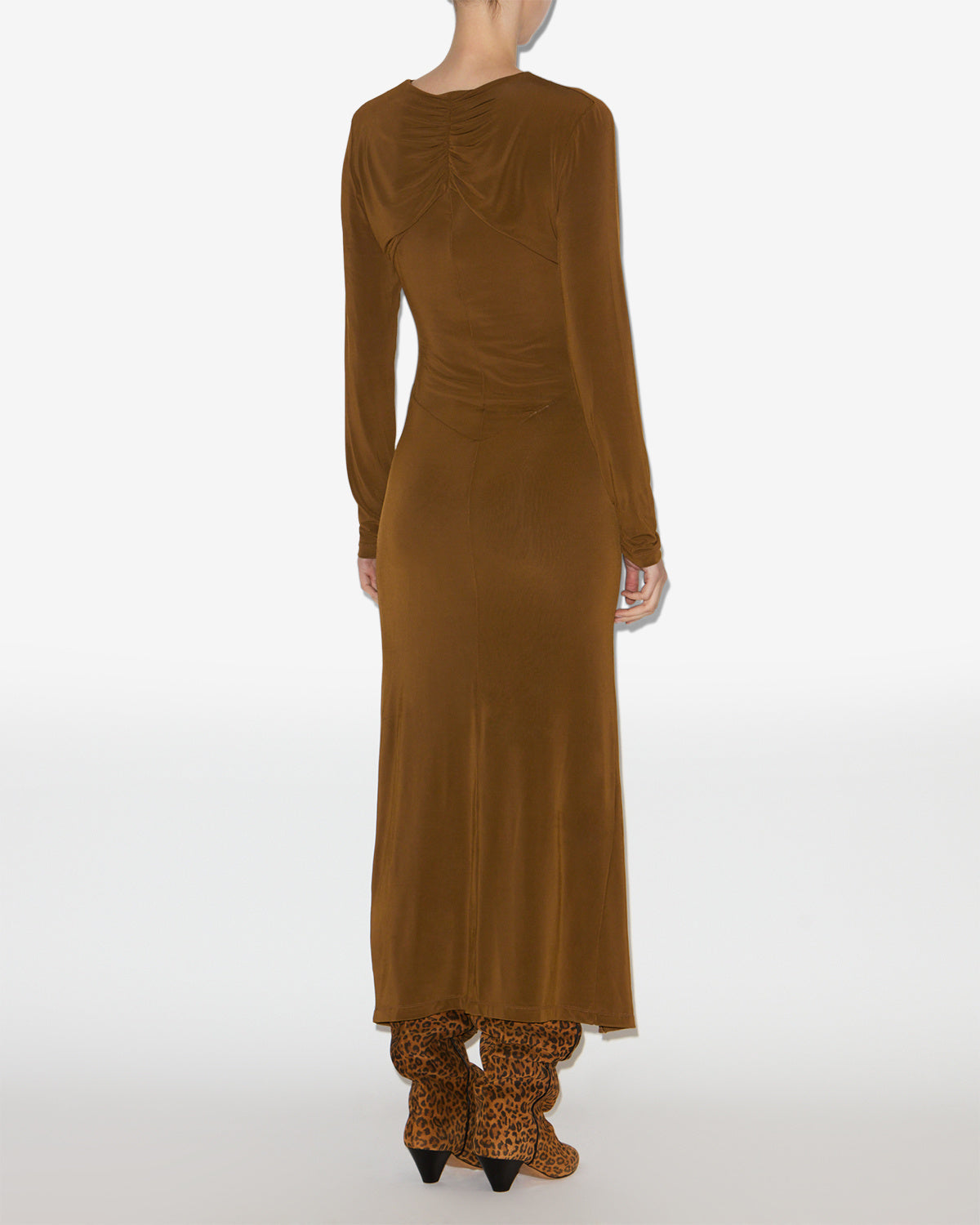 Robe longue evelina en jersey - Bronze - Woman - 3